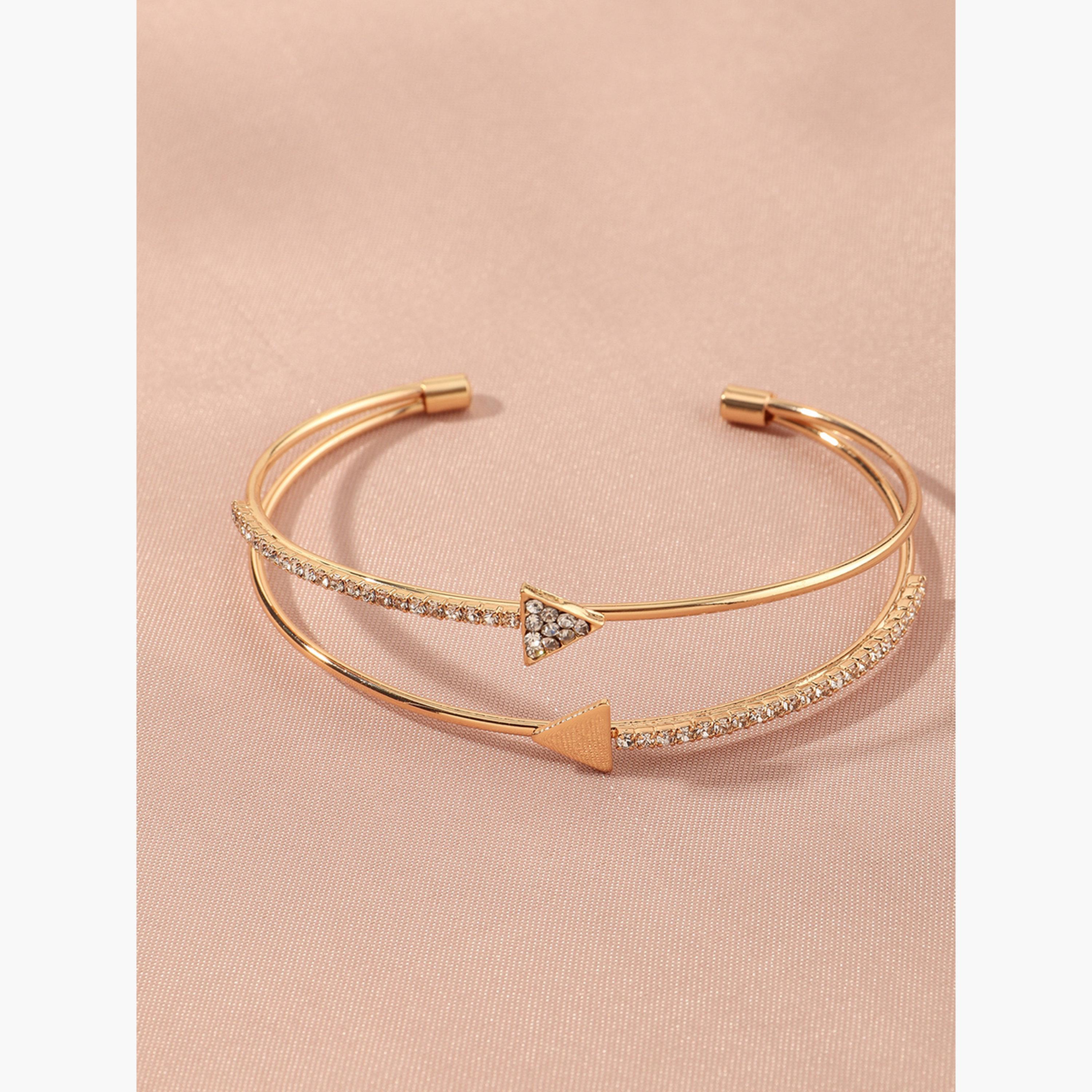سوار يد عريض مزين بتصميم مثلث-women-watchesandjewellery-jewellery-banglesandbracelets-image-3