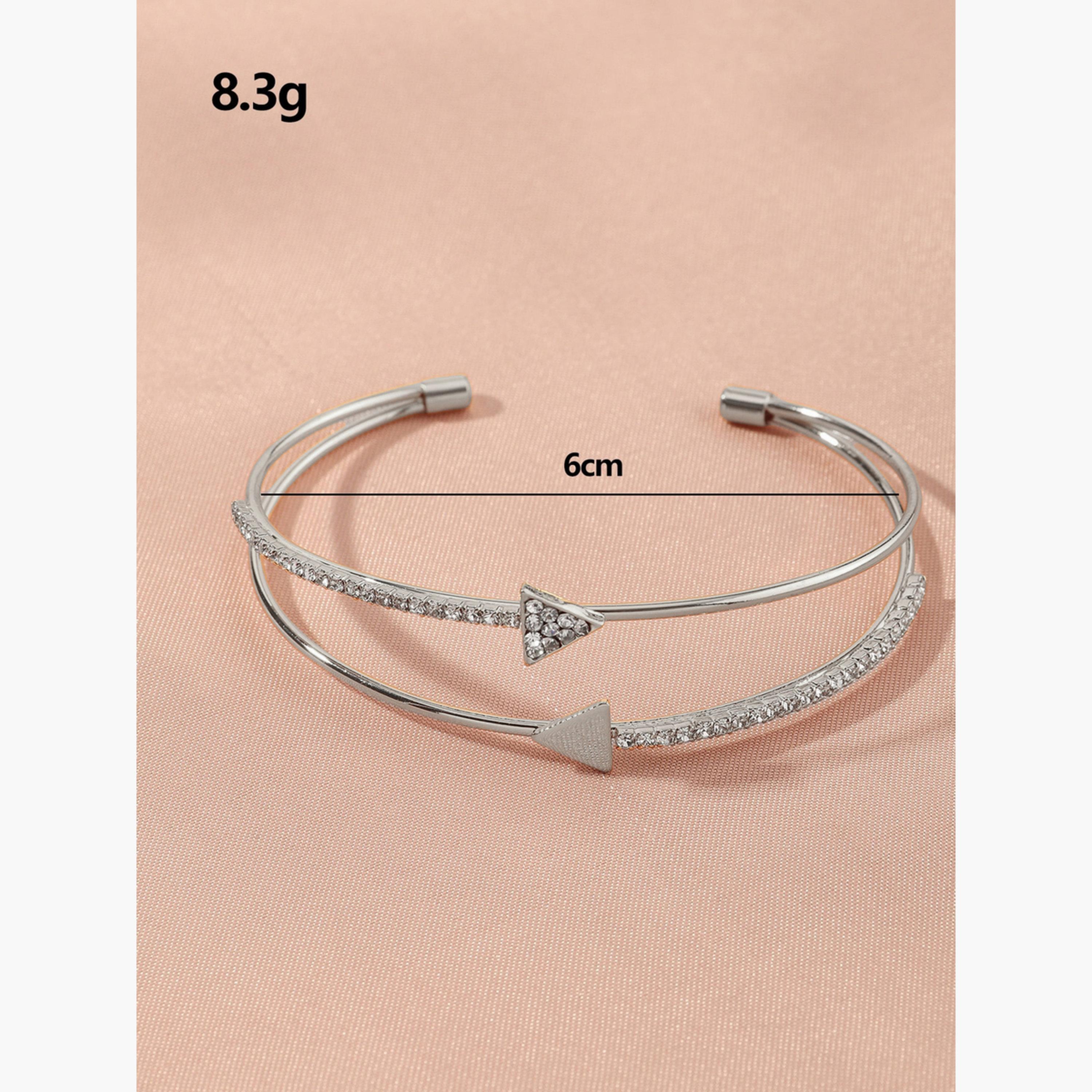 سوار يد عريض مزين بتصميم مثلث-women-watchesandjewellery-jewellery-banglesandbracelets-image-3