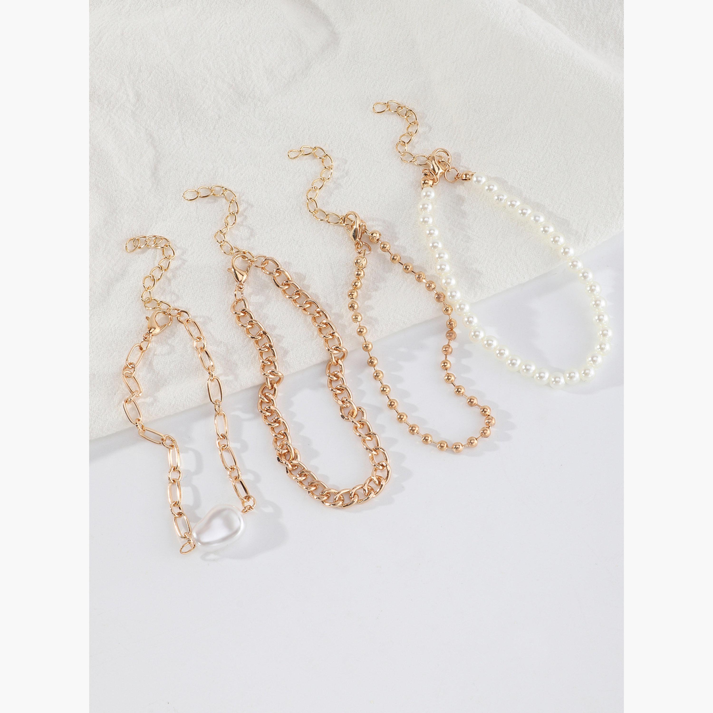 Take Two Set of 4 - Beaded Faux Pearl Decor Bracelets-women-watchesandjewellery-jewellery-banglesandbracelets-image-5