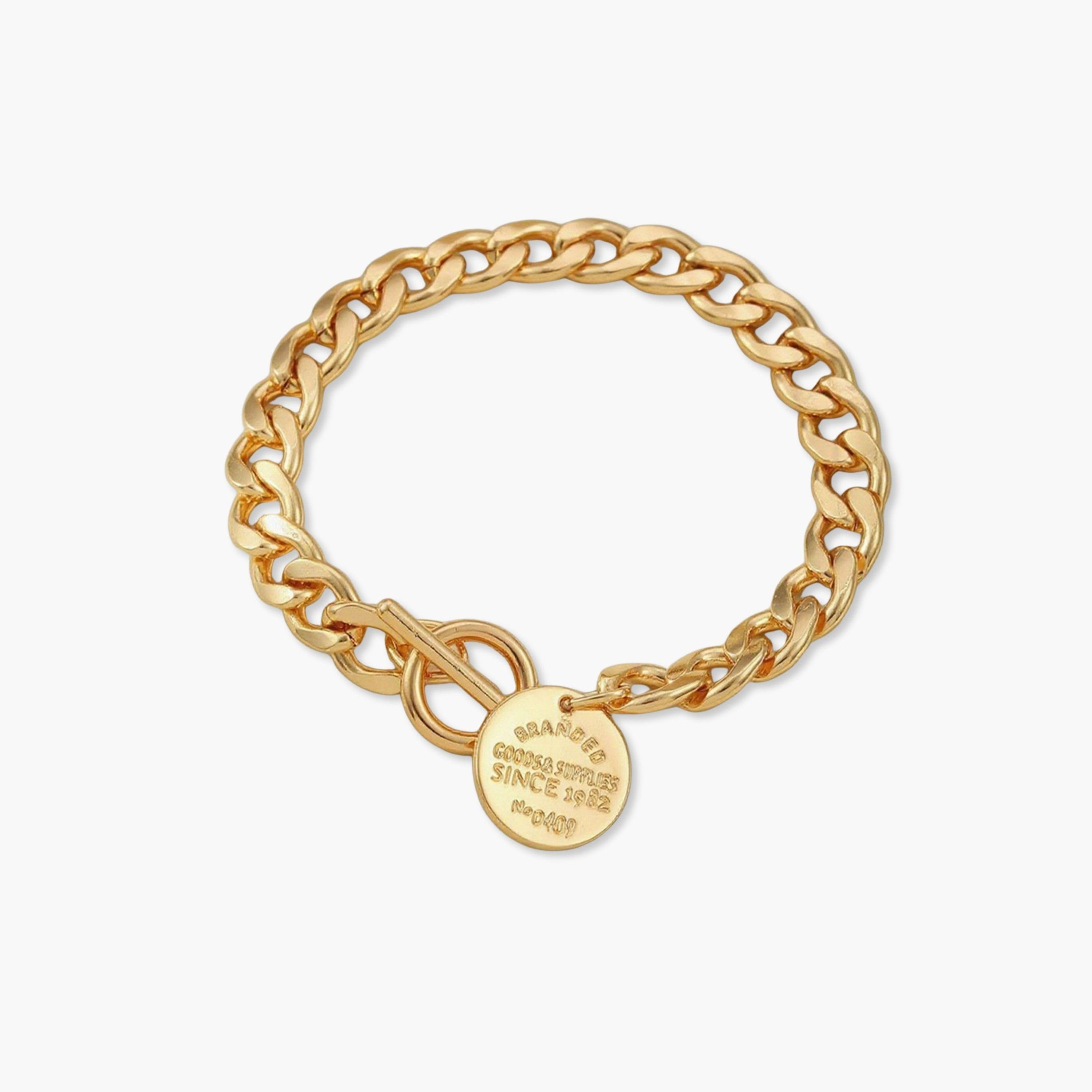 Take Two Chain Link Bracelet with Charm-women-watchesandjewellery-jewellery-banglesandbracelets-image-1