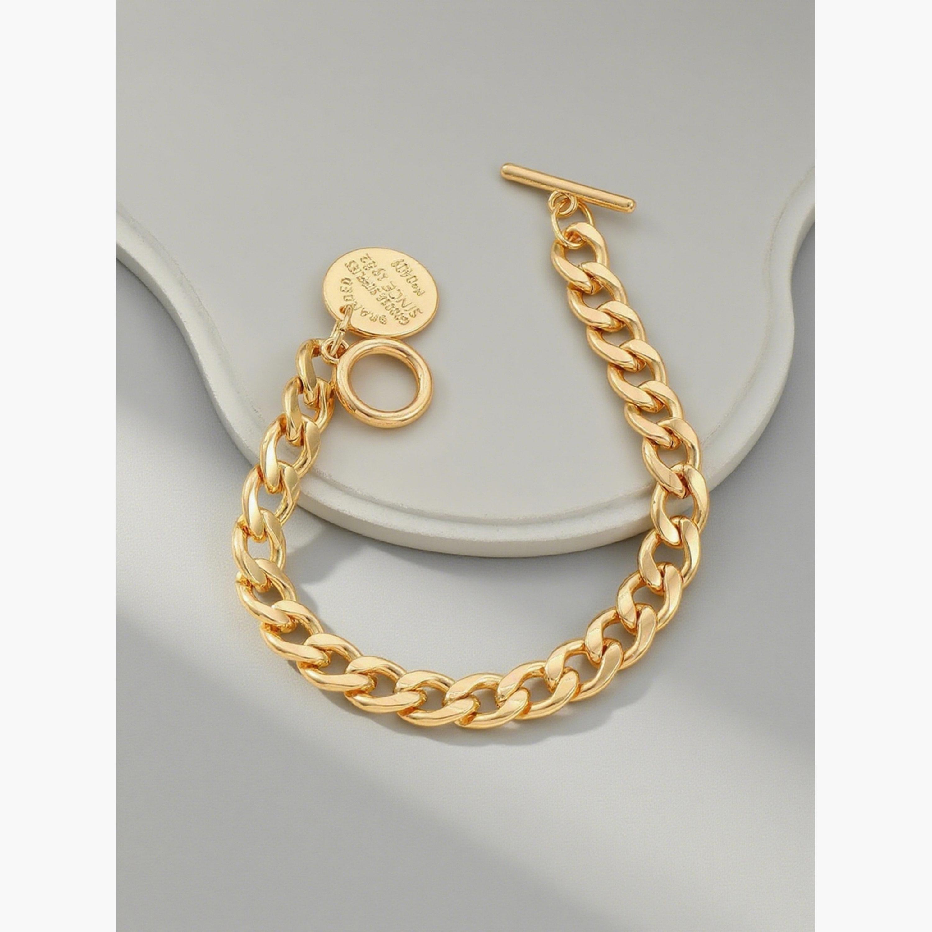 Take Two Chain Link Bracelet with Charm-women-watchesandjewellery-jewellery-banglesandbracelets-image-2