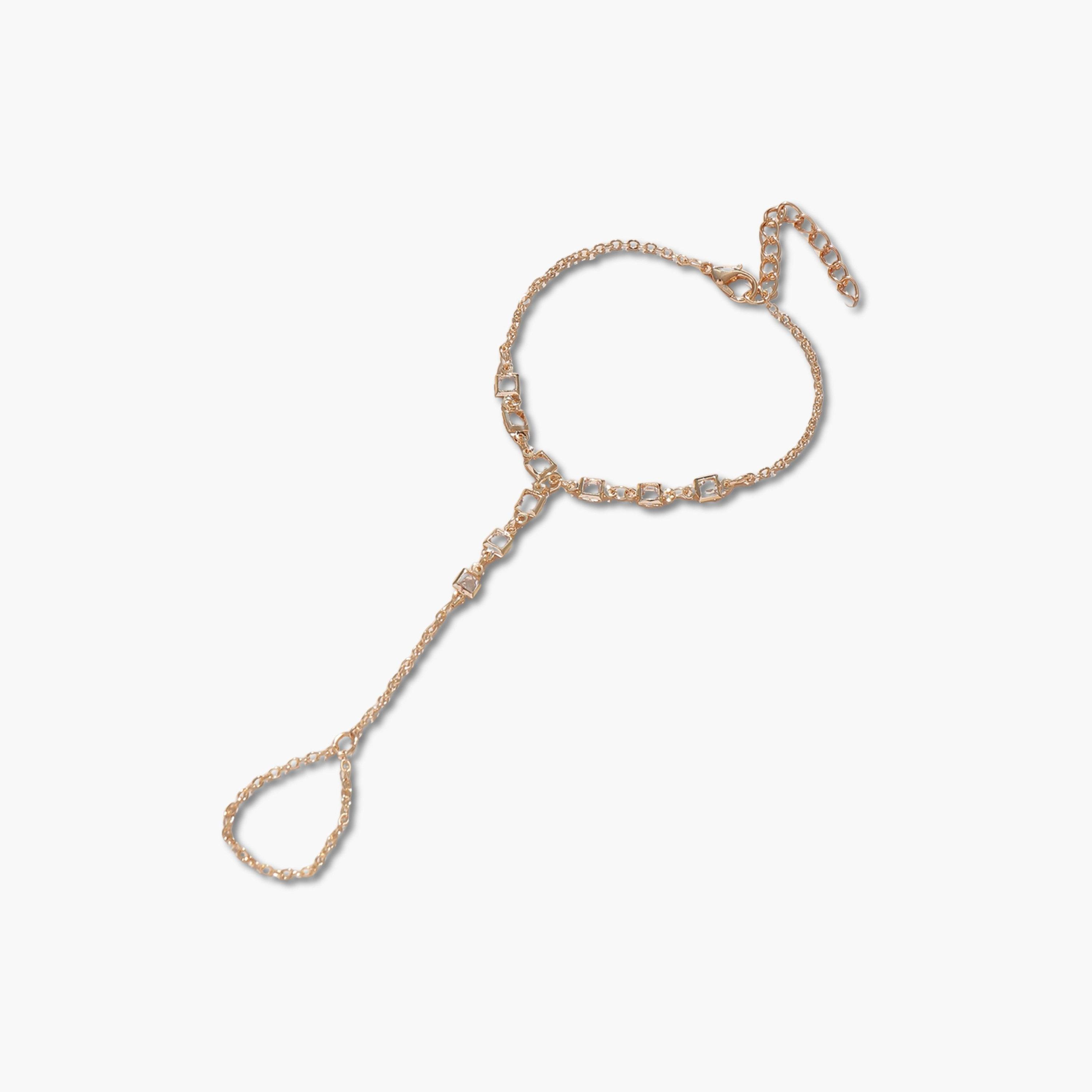 سوار يد سلسلة يد وخاتم مزين-women-watchesandjewellery-jewellery-banglesandbracelets-image-1