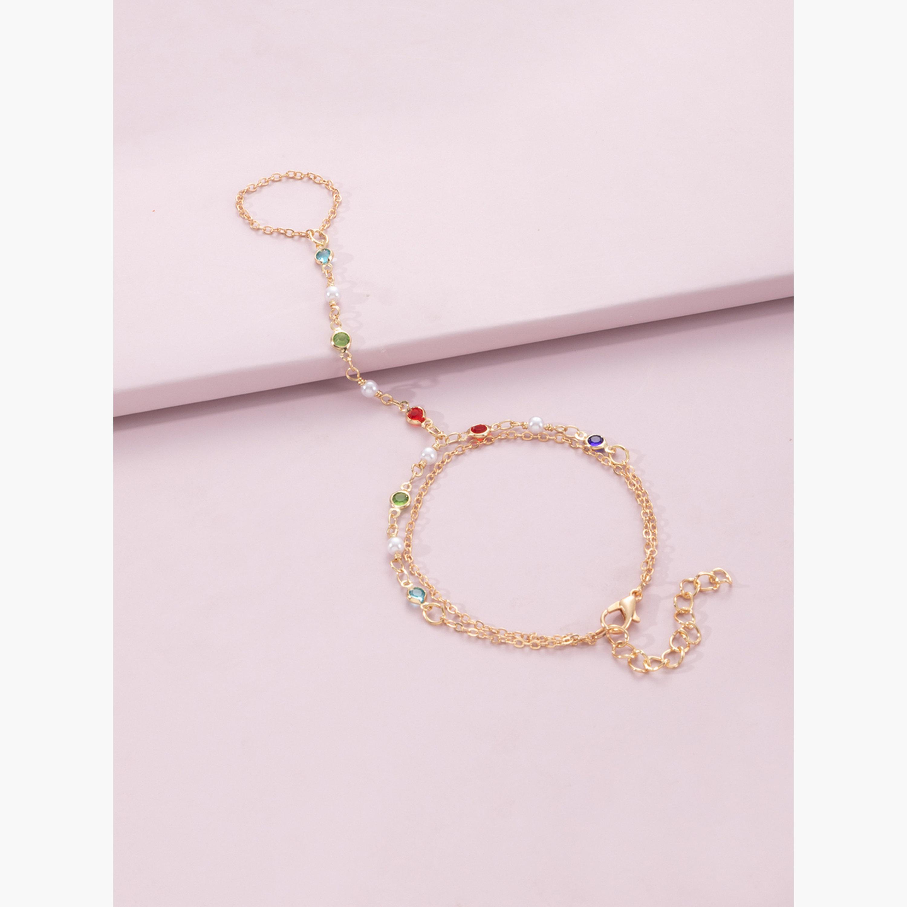 Take Two Multi-Stone Hand Chain Ring Bracelet-women-watchesandjewellery-jewellery-banglesandbracelets-image-4