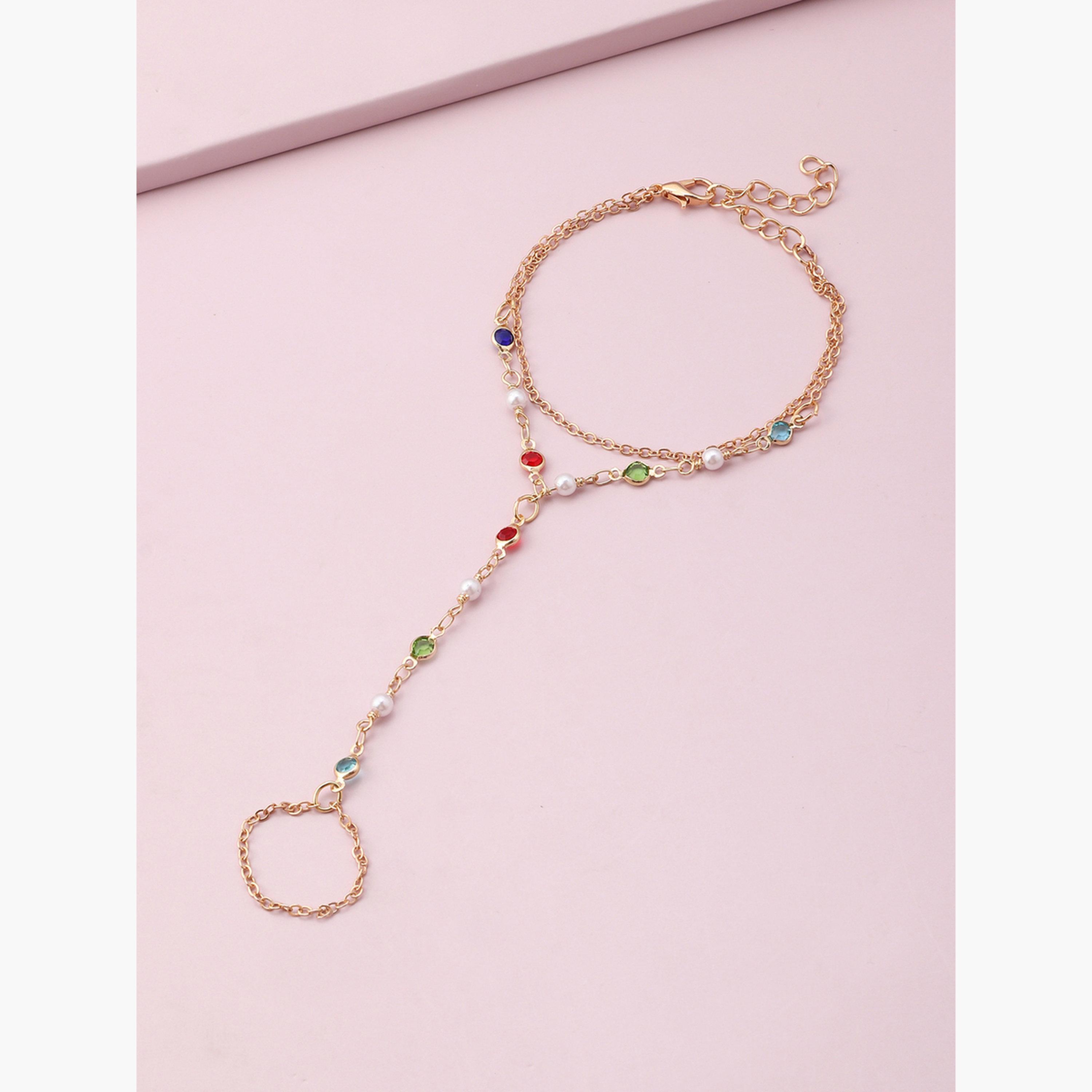 Take Two Multi-Stone Hand Chain Ring Bracelet-women-watchesandjewellery-jewellery-banglesandbracelets-image-5