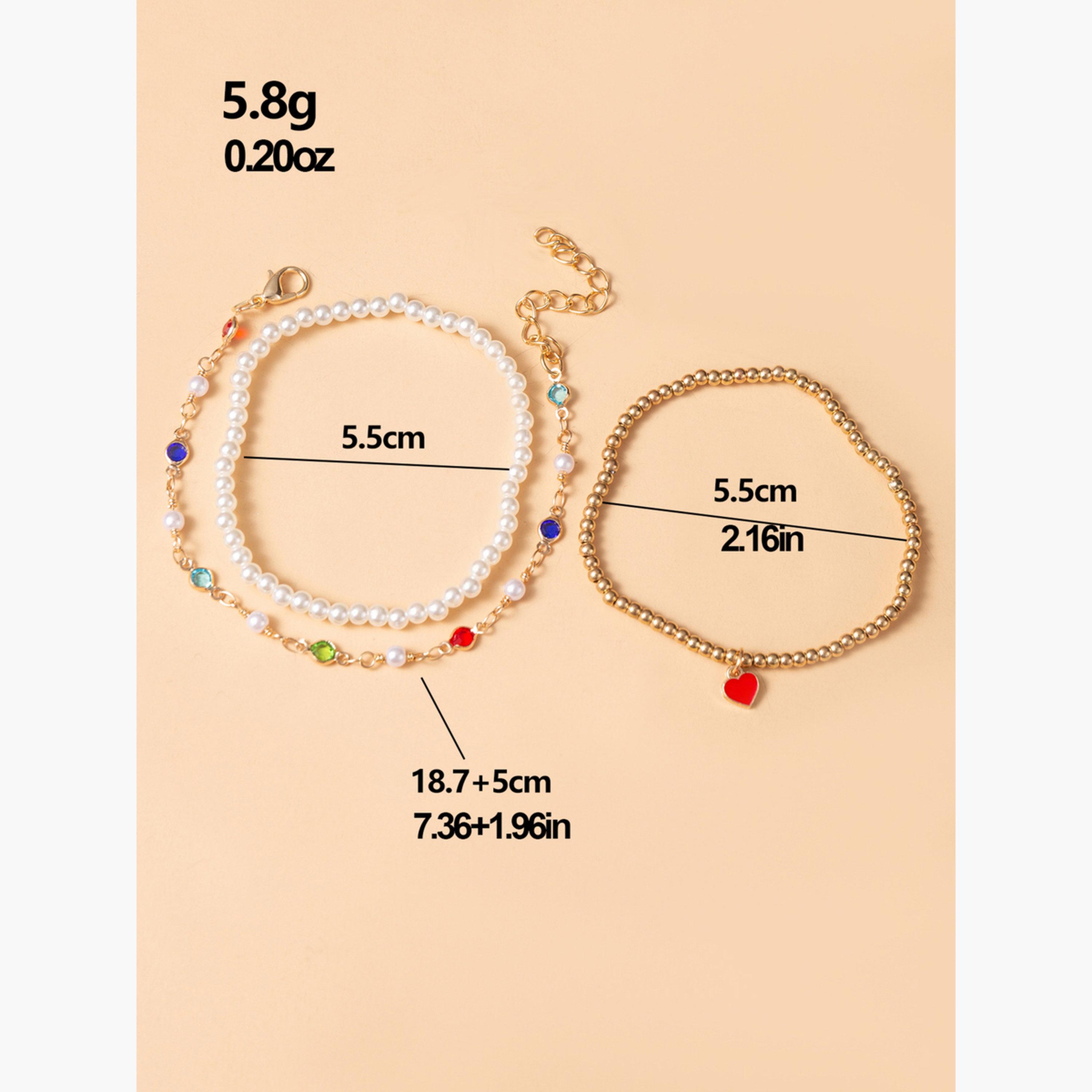 مجموعة من 3 أساور يد مزينة بالخرز-women-watchesandjewellery-jewellery-banglesandbracelets-image-6