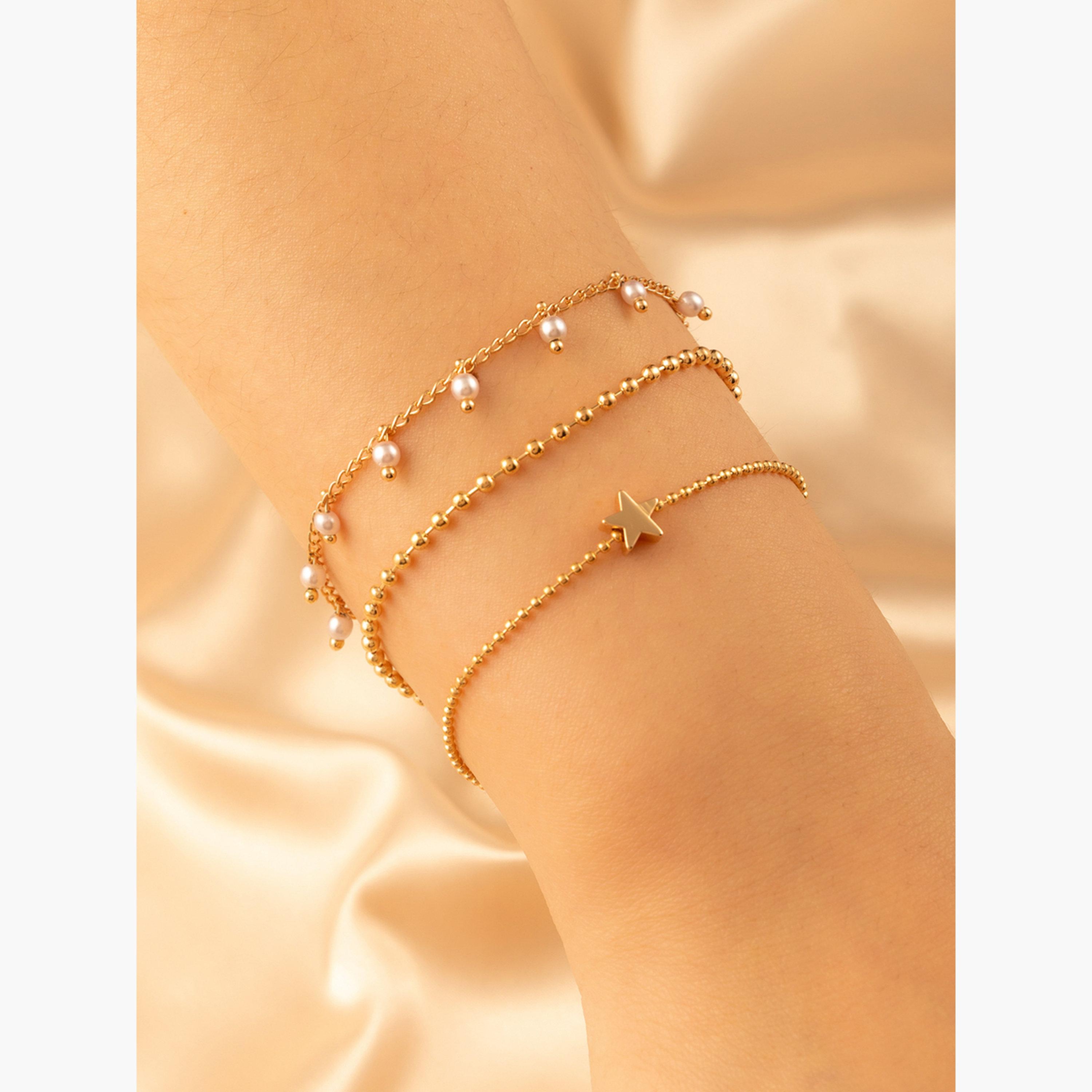 Take Two Set of 3 - Ball Chain Bracelets-women-watchesandjewellery-jewellery-banglesandbracelets-image-2