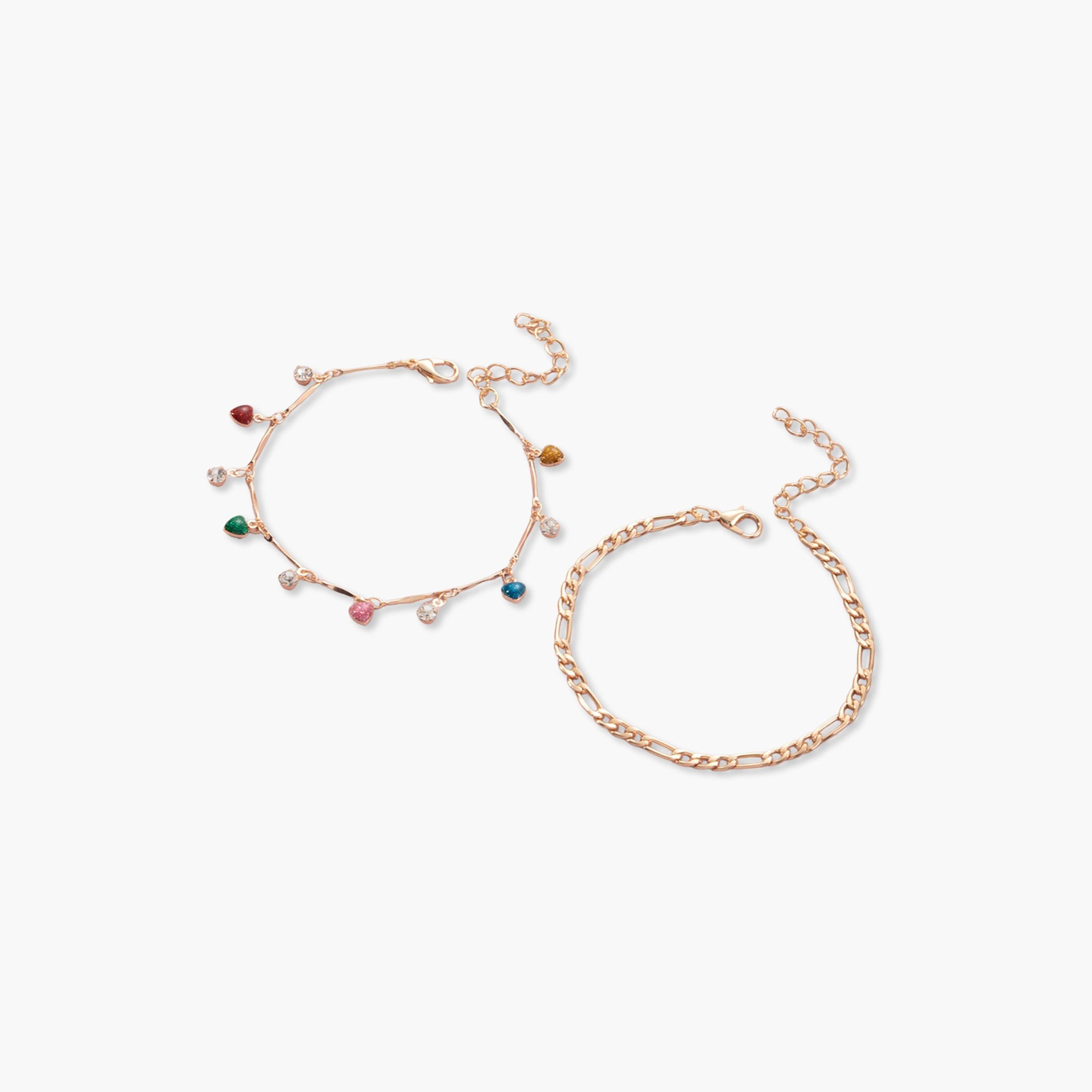 مجموعة من 2 سوار يد وصلات-women-watchesandjewellery-jewellery-banglesandbracelets-image-1