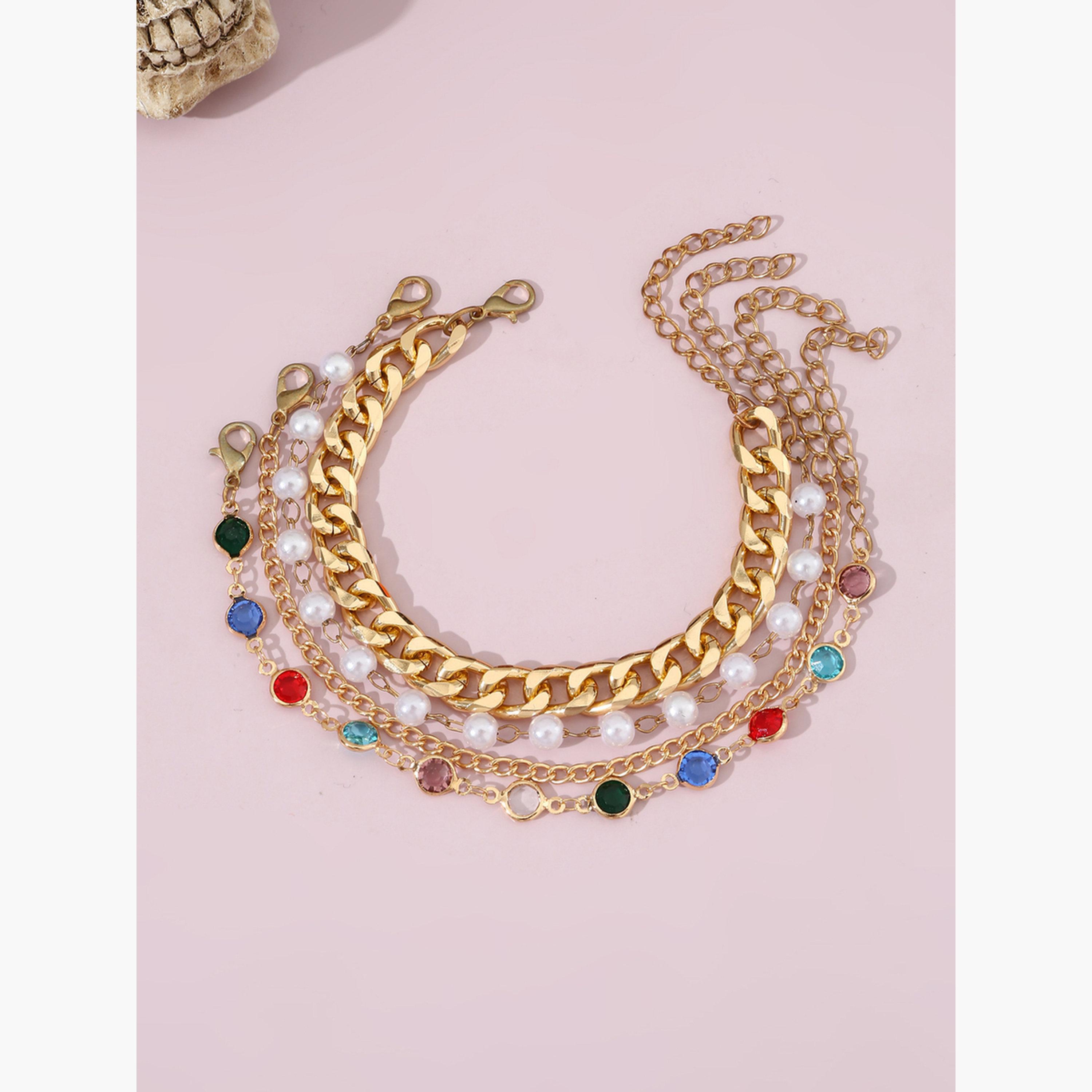 Take Two Set of 4 - Assorted Link Bracelets-women-watchesandjewellery-jewellery-banglesandbracelets-image-6