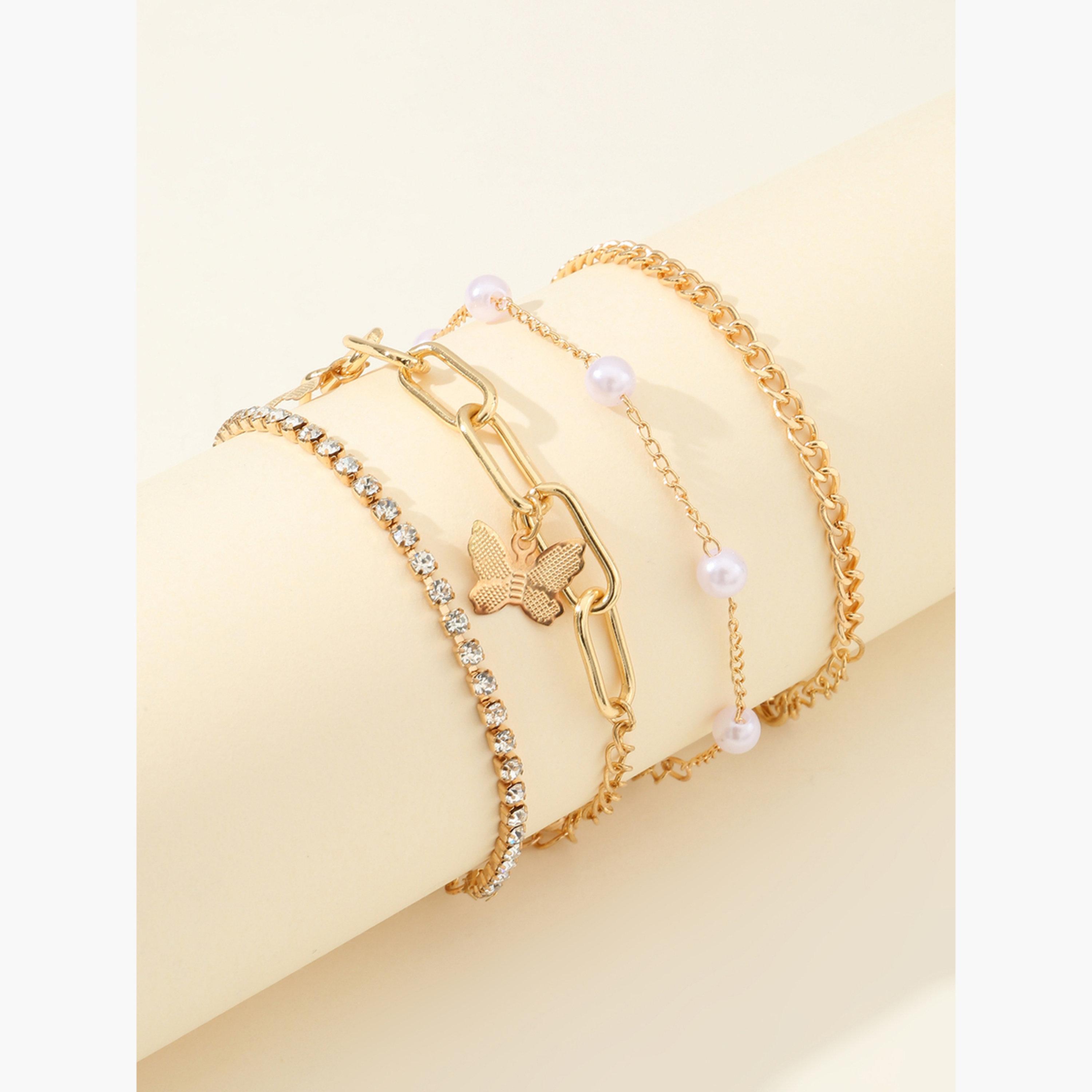 Take Two Set of 4 - Butterfly Charm Bracelets-women-watchesandjewellery-jewellery-banglesandbracelets-image-5