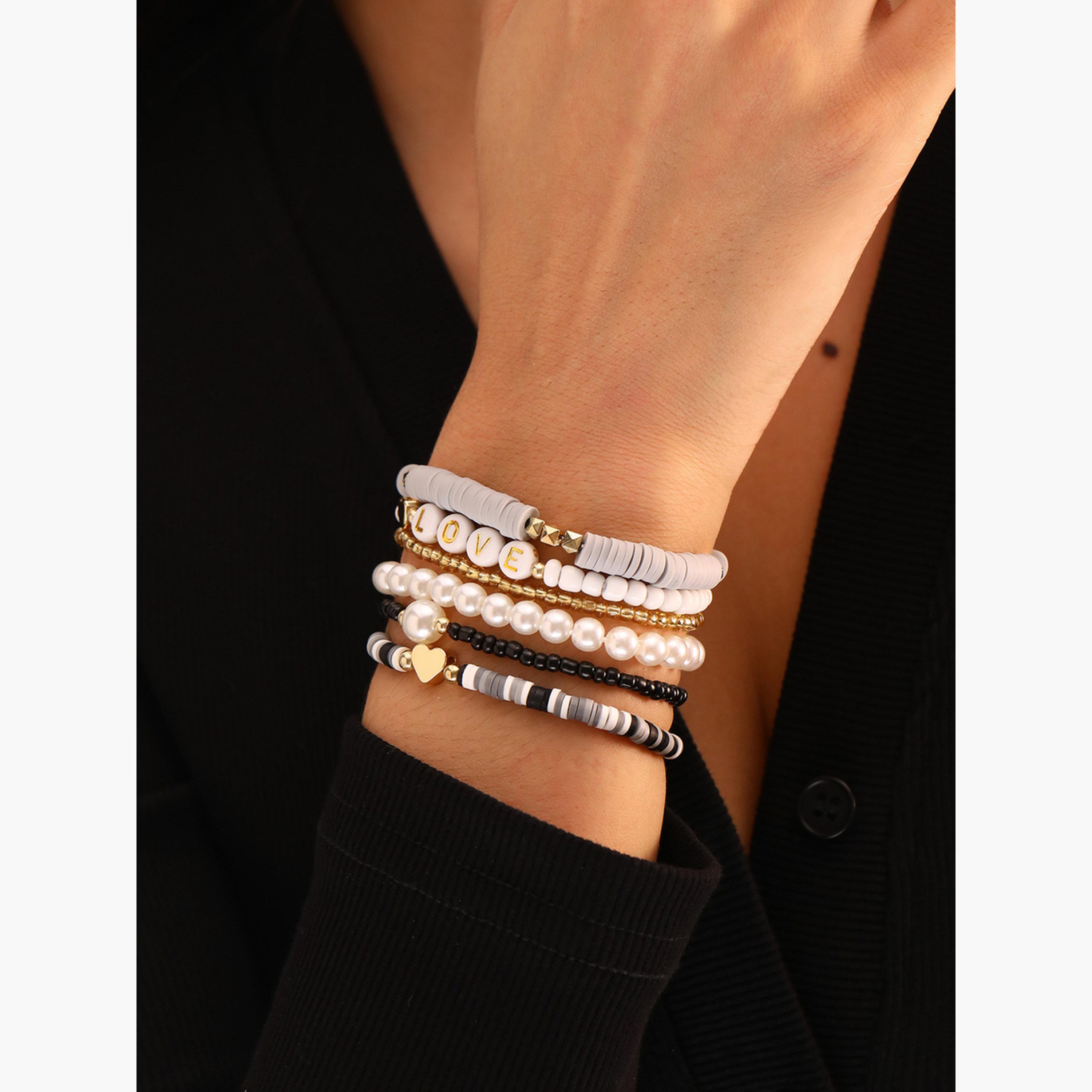 Take Two Set of 6 - Stackable Beaded Bracelets-women-watchesandjewellery-jewellery-banglesandbracelets-image-2