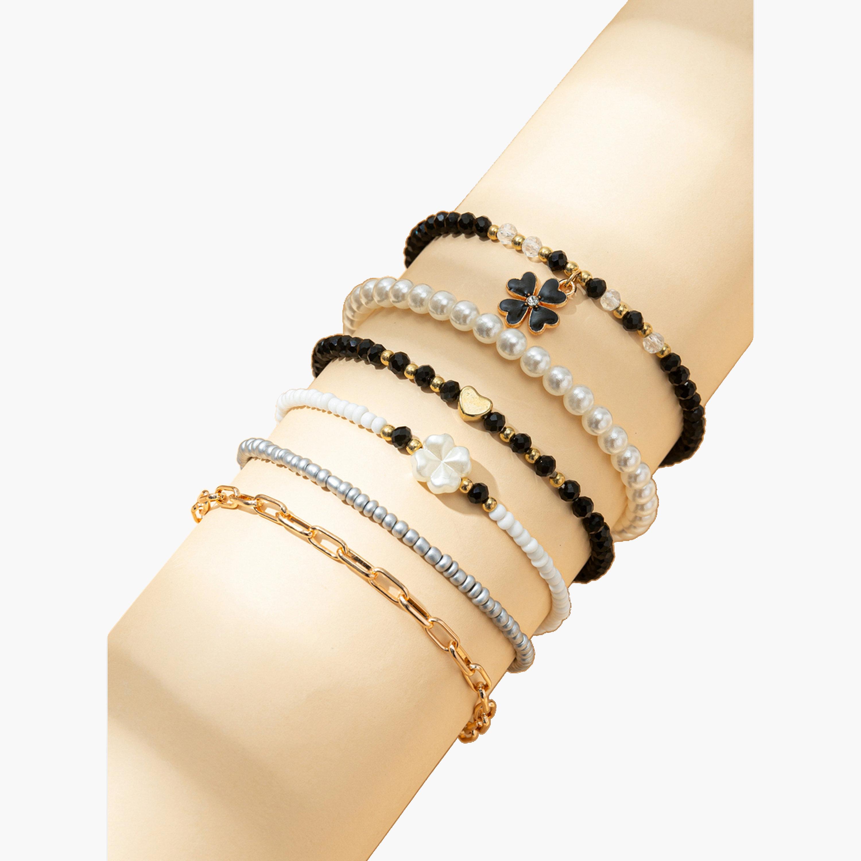 Take Two Set of 7 - Beaded Bracelets-women-watchesandjewellery-jewellery-banglesandbracelets-image-1