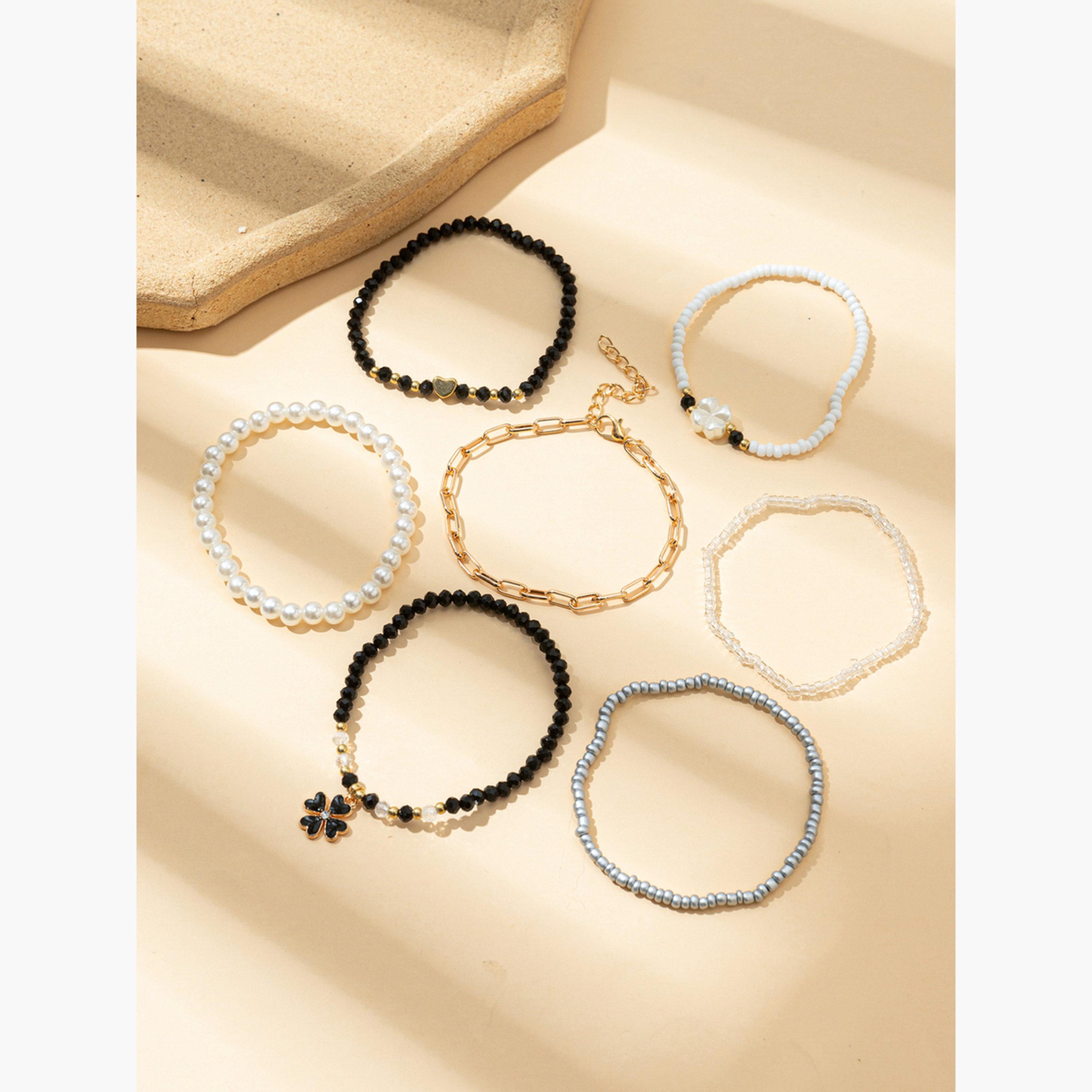 Take Two Set of 7 - Beaded Bracelets-women-watchesandjewellery-jewellery-banglesandbracelets-image-2