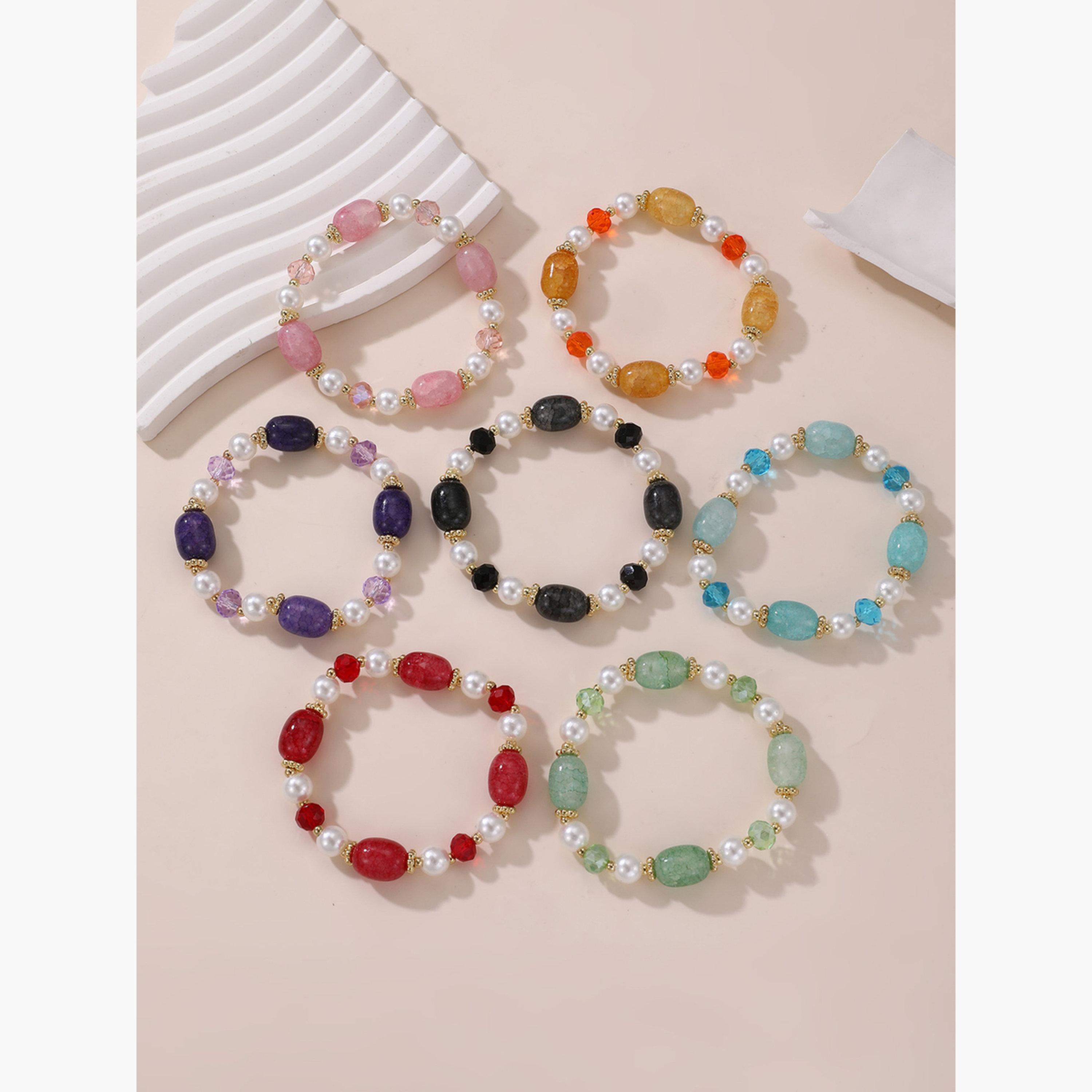 Take Two Set of 7 - Multi Beaded Bracelets-women-watchesandjewellery-jewellery-banglesandbracelets-image-2