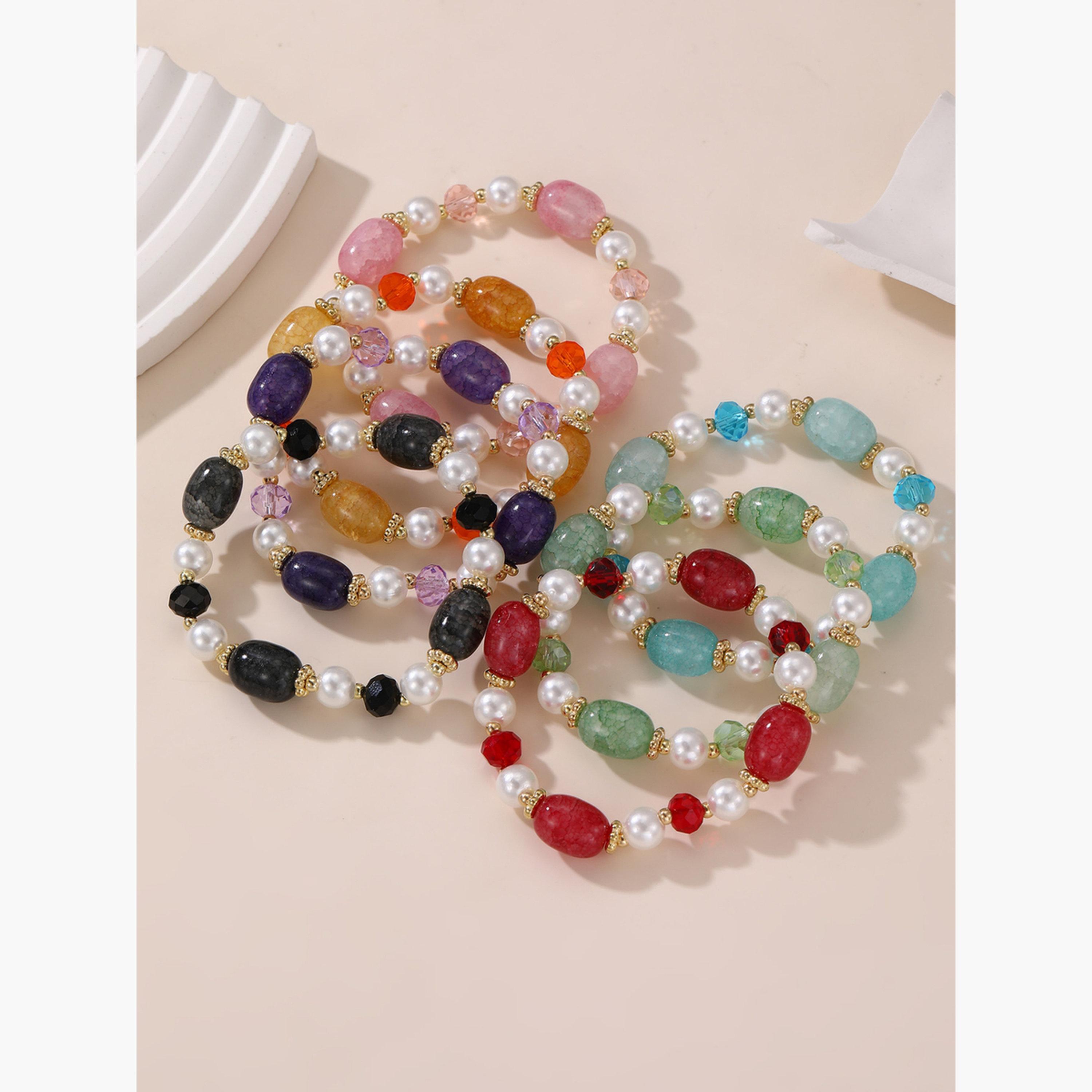 Take Two Set of 7 - Multi Beaded Bracelets-women-watchesandjewellery-jewellery-banglesandbracelets-image-3