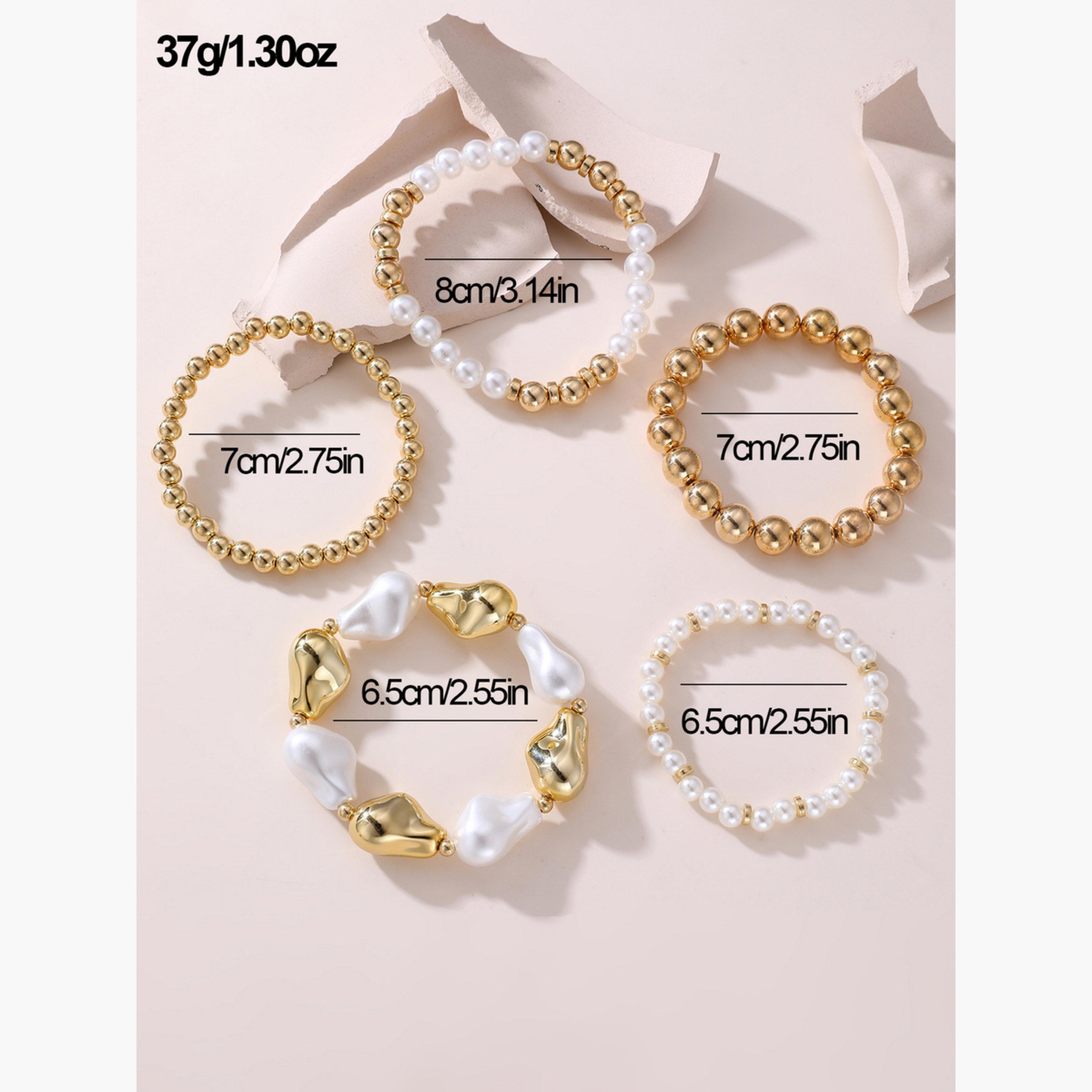 Take Two Set of 5 - Faux Pearl Beaded Bracelets-women-watchesandjewellery-jewellery-banglesandbracelets-image-6
