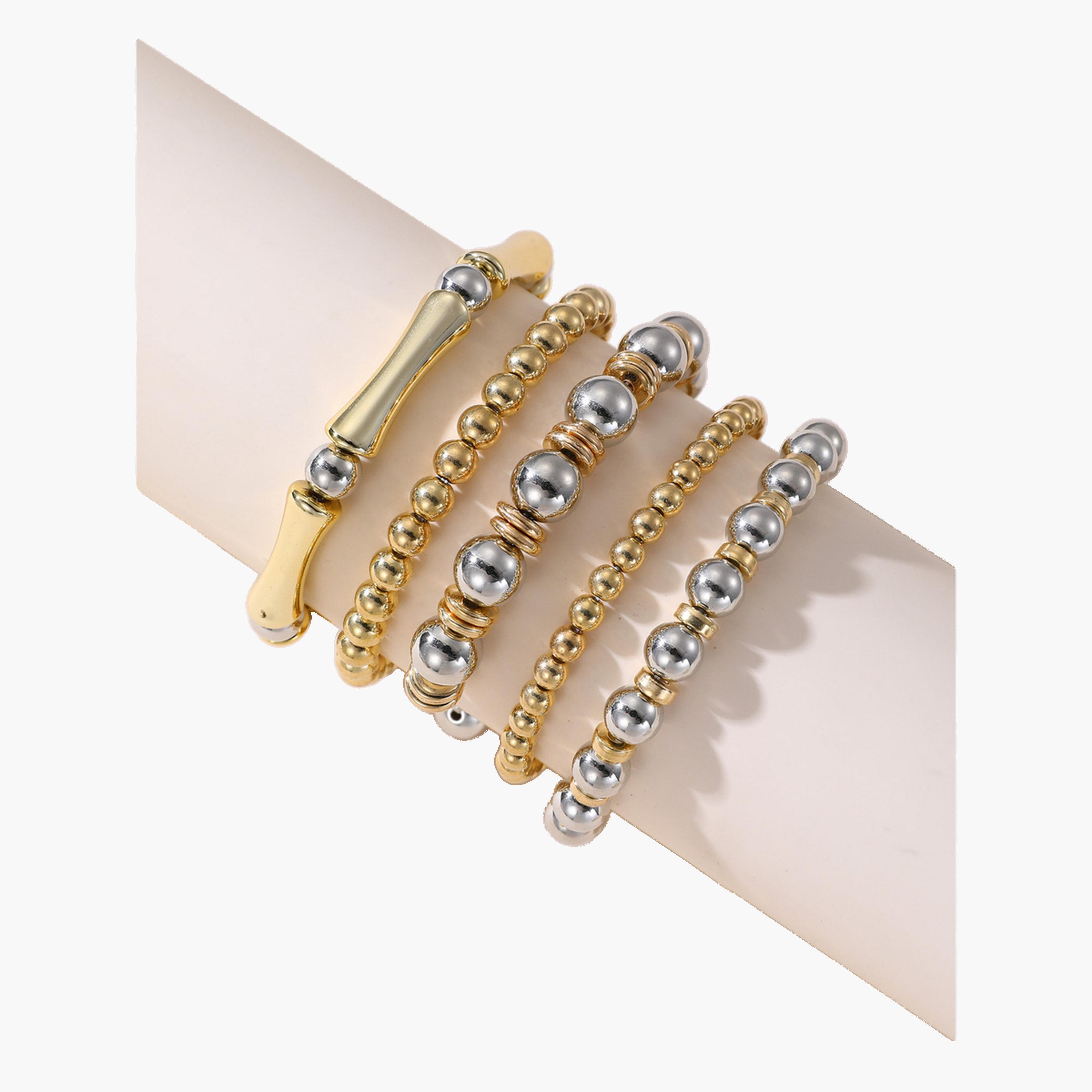 Take Two Set of 5 - Beaded Bracelets-women-watchesandjewellery-jewellery-banglesandbracelets-image-1