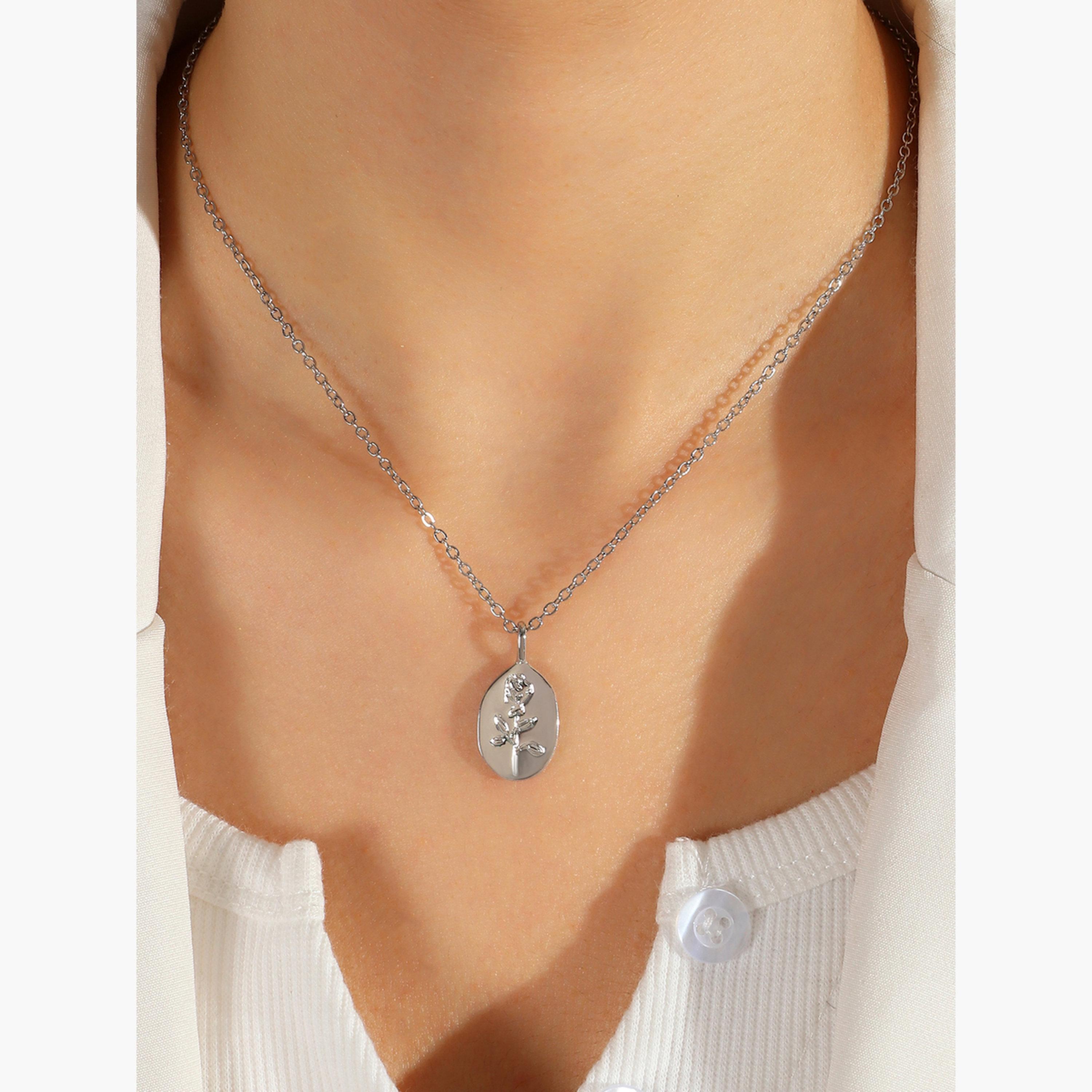 Take Two Rose Pendant Chain Necklace-women-watchesandjewellery-jewellery-necklacesandpendants-image-2