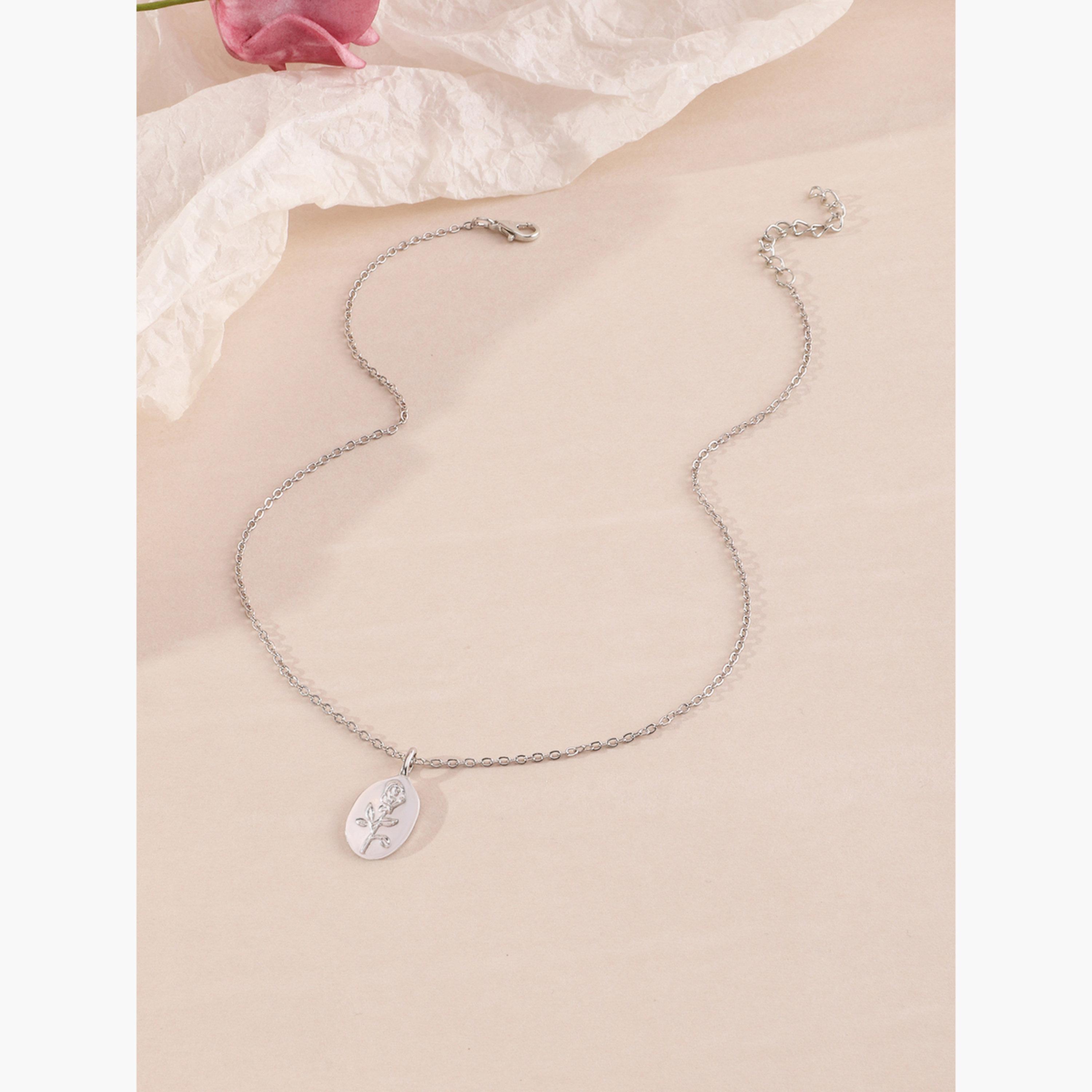 Take Two Rose Pendant Chain Necklace-women-watchesandjewellery-jewellery-necklacesandpendants-image-4