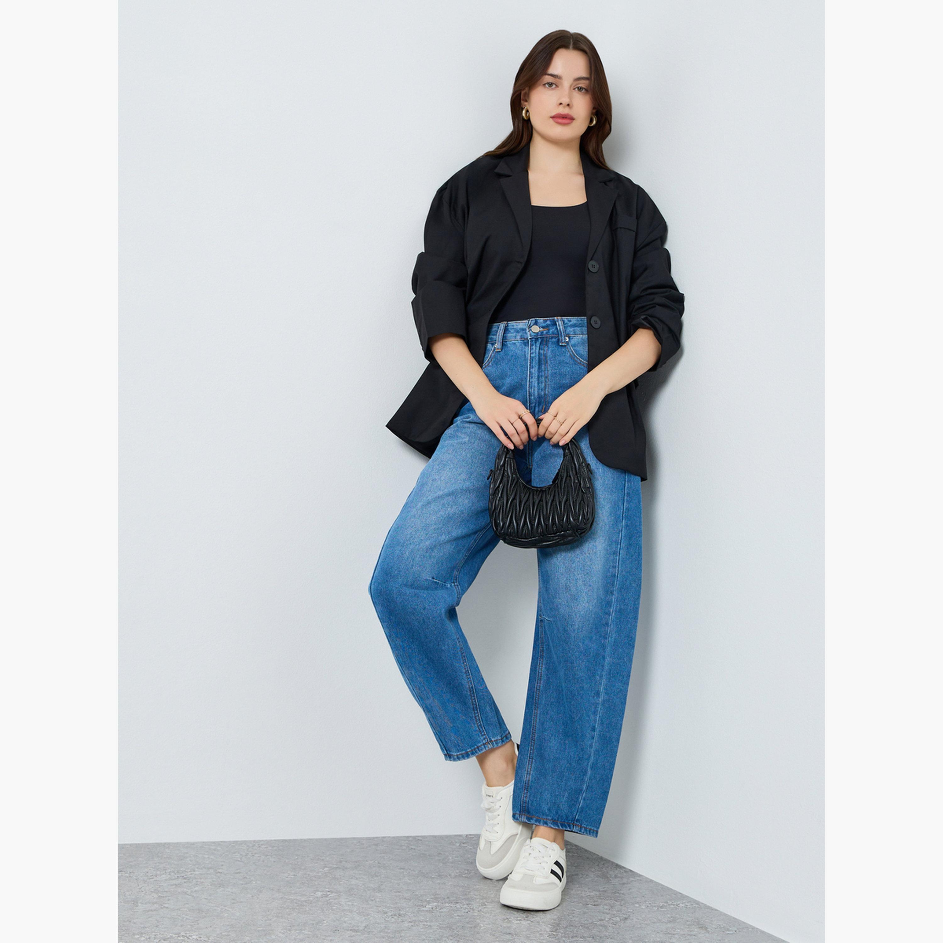 بليزر كاجوال بأزرار أمامية-women-clothing-coatsandjackets-blazers-image-2