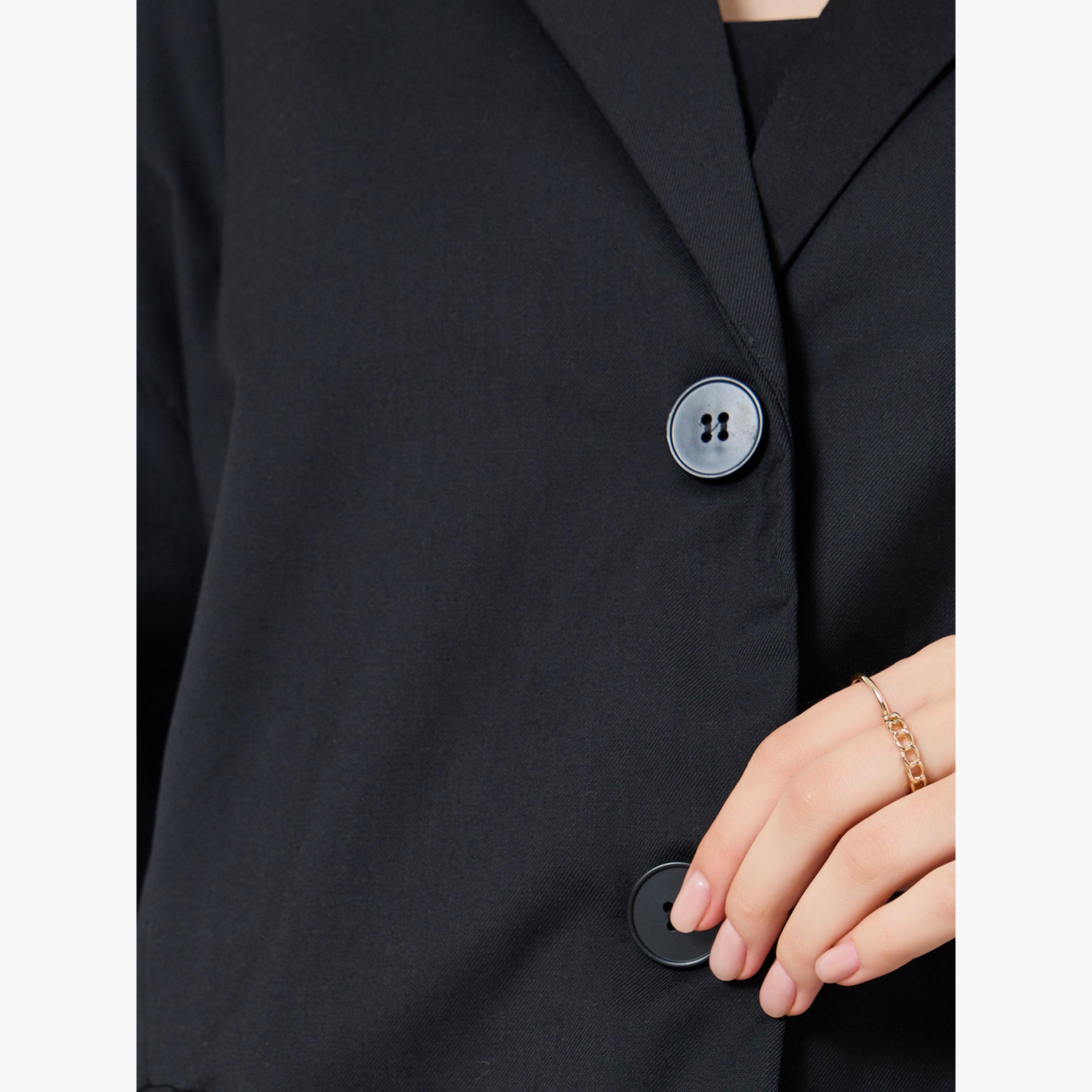 بليزر كاجوال بأزرار أمامية-women-clothing-coatsandjackets-blazers-image-3