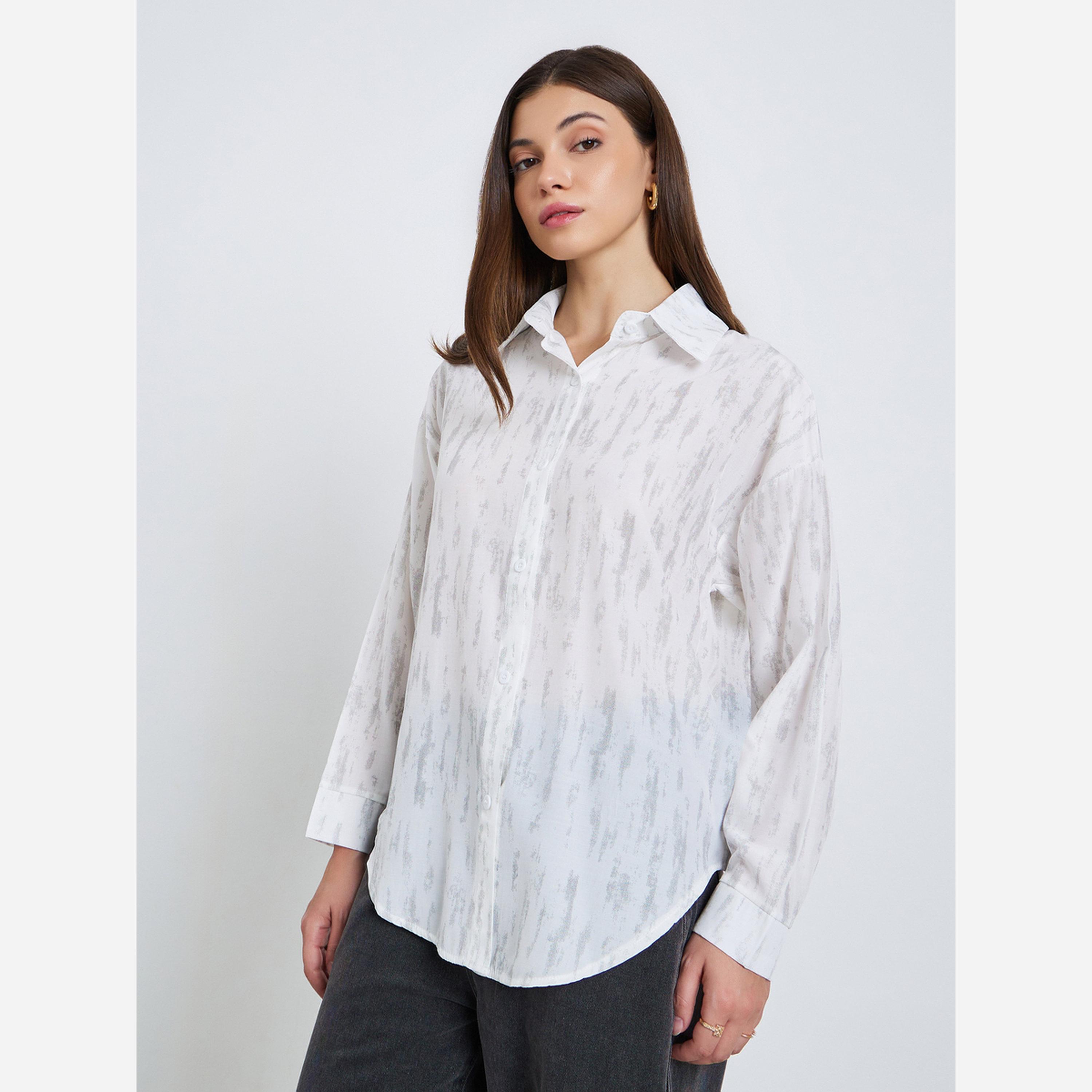 ستايلي - قميص كاجوال أكمام طويلة لون متدرج-women-clothing-shirtsandblouses-shirts-image-3
