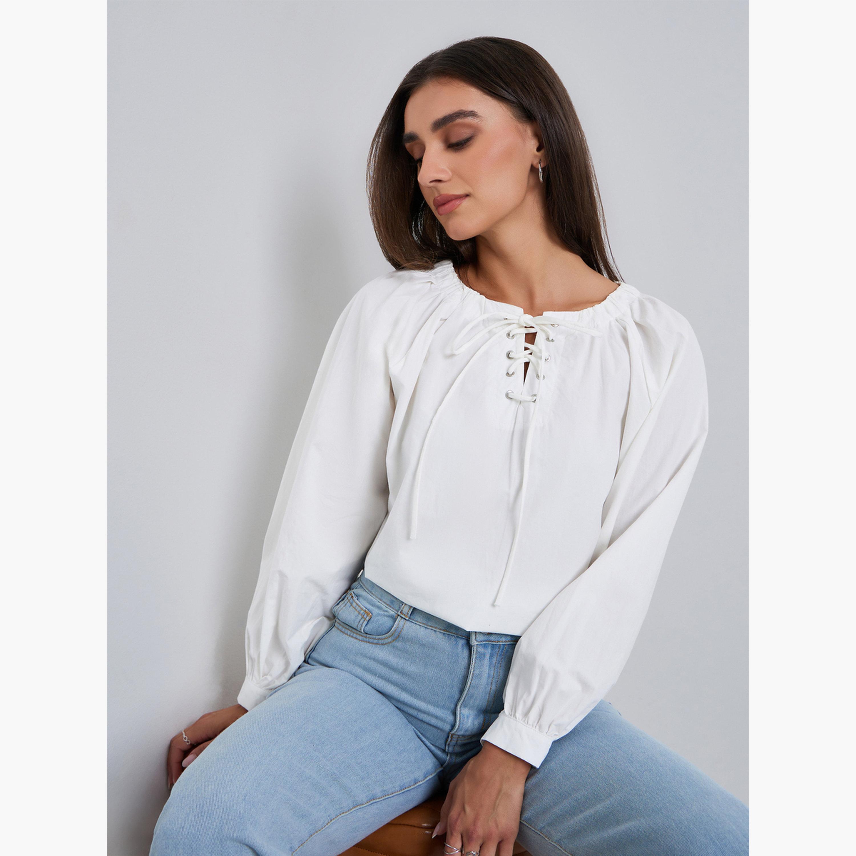 بلوزة برباط وأكمام طويلة-women-clothing-shirtsandblouses-blouses-image-3