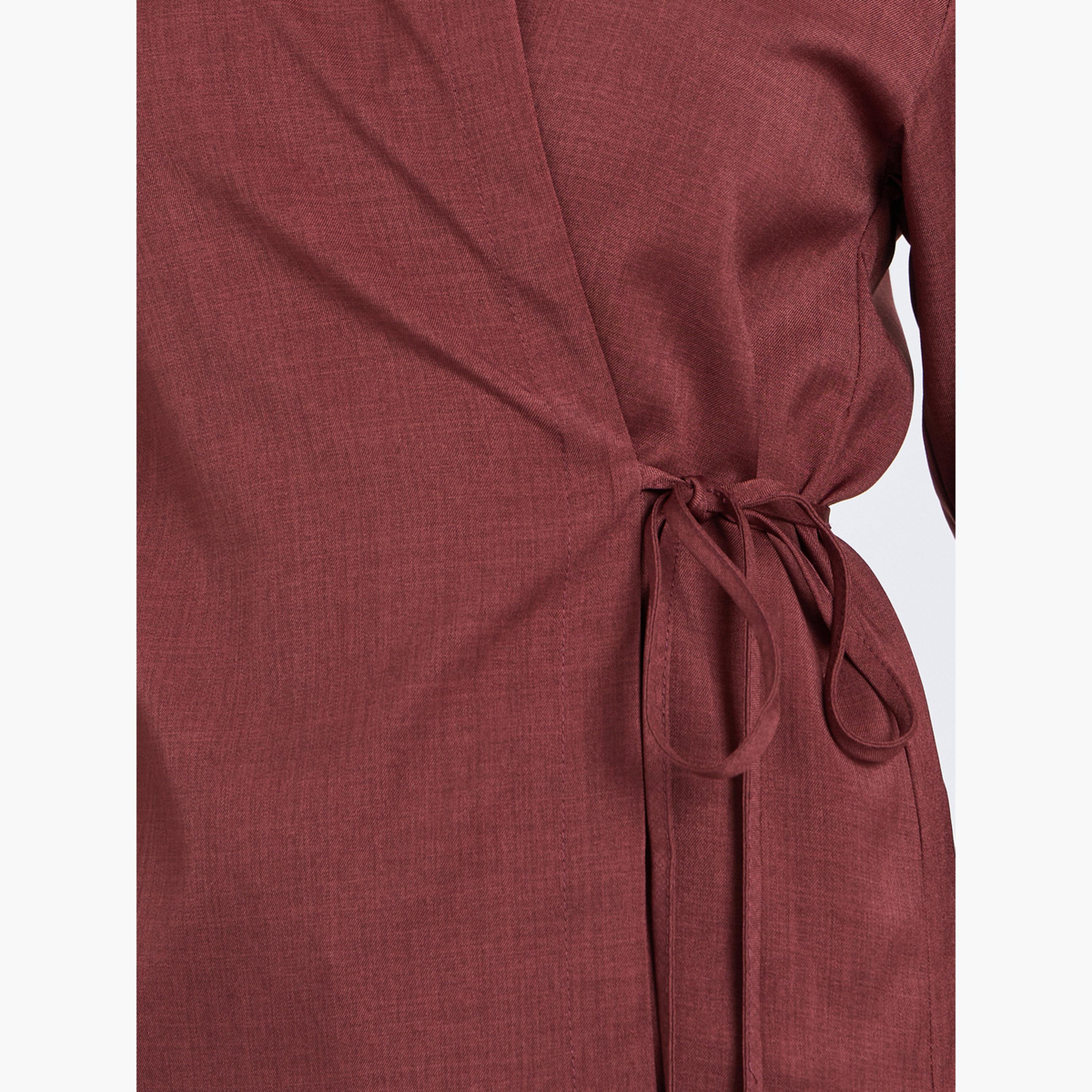 قميص بنمط لف بمقاس كبير-women-clothing-shirtsandblouses-blouses-image-3