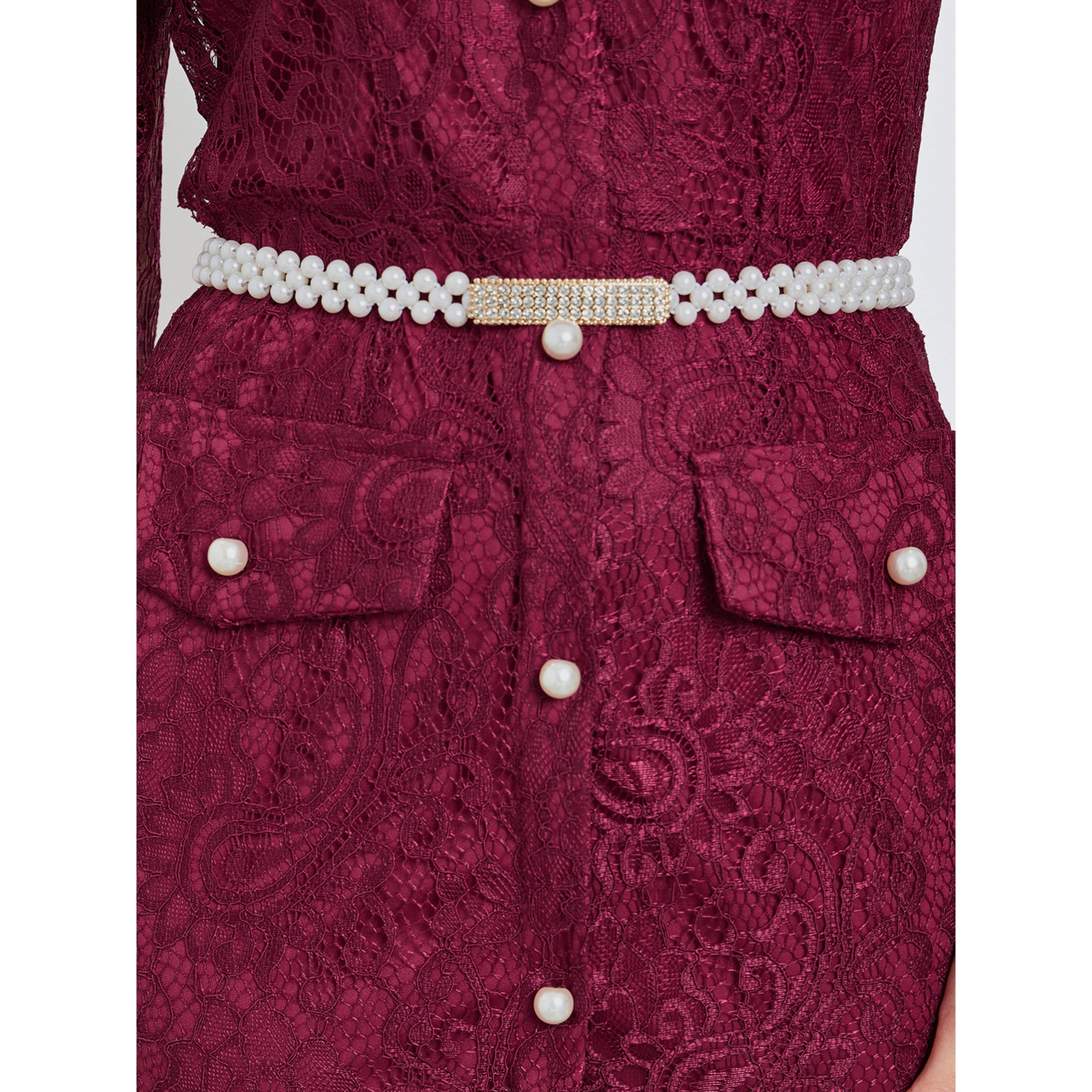 فستان ميدي دانتيل بحافة حورية البحر-women-clothing-dresses-image-5