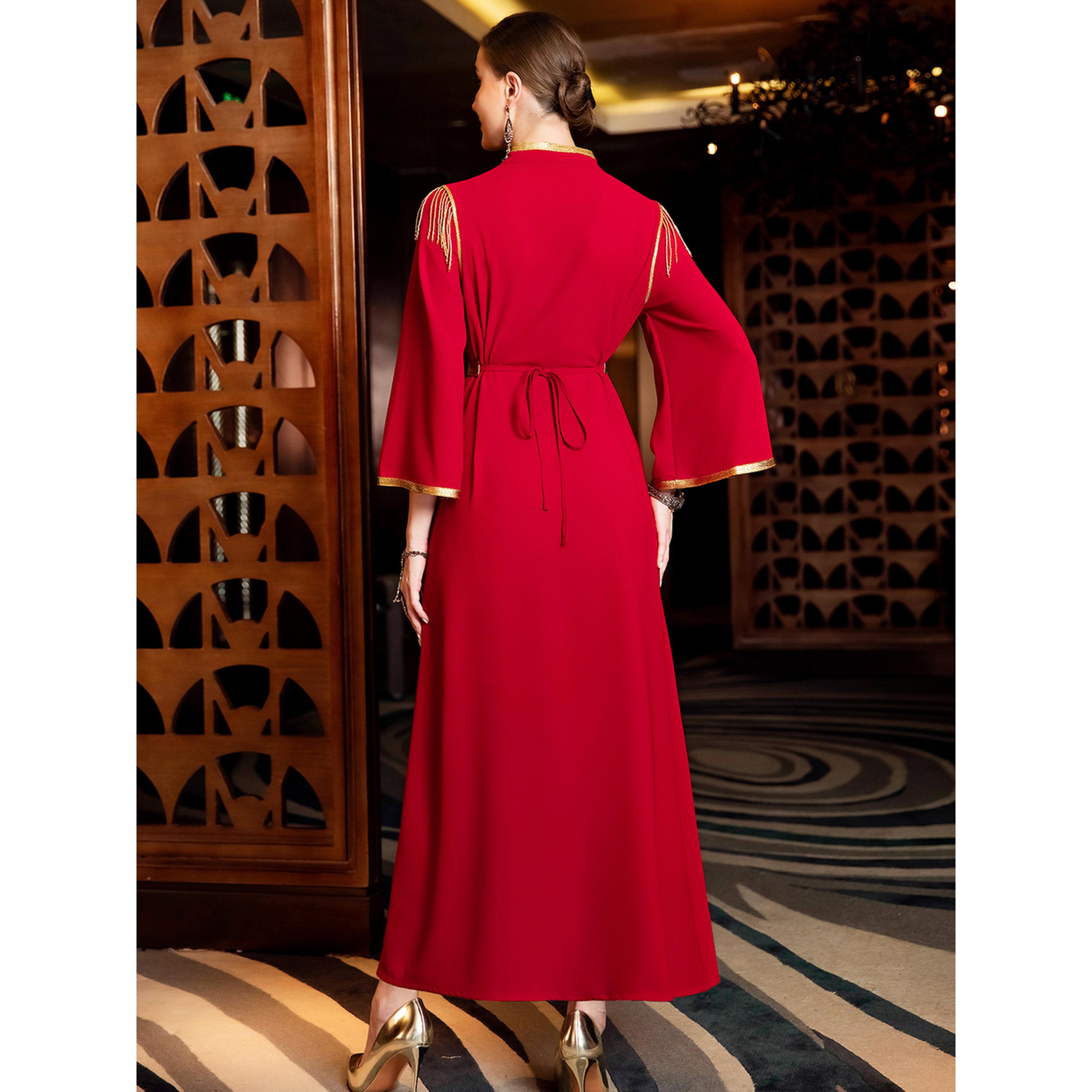 جلابية مطرزة ومزينة بالفصوص-women-arabicclothing-jalabiyas-image-2