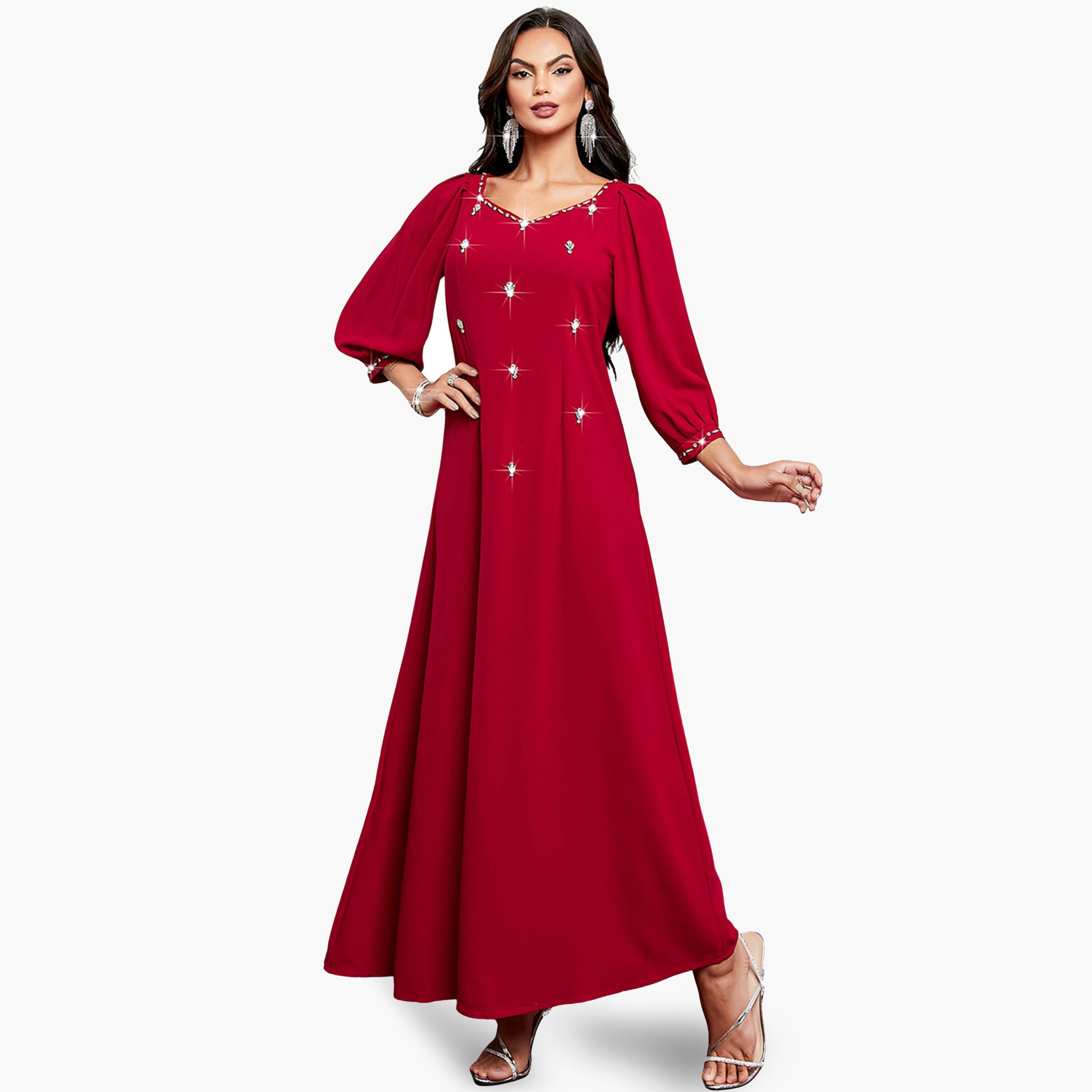 جلابية مزينة بالفصوص-women-arabicclothing-jalabiyas-image-1