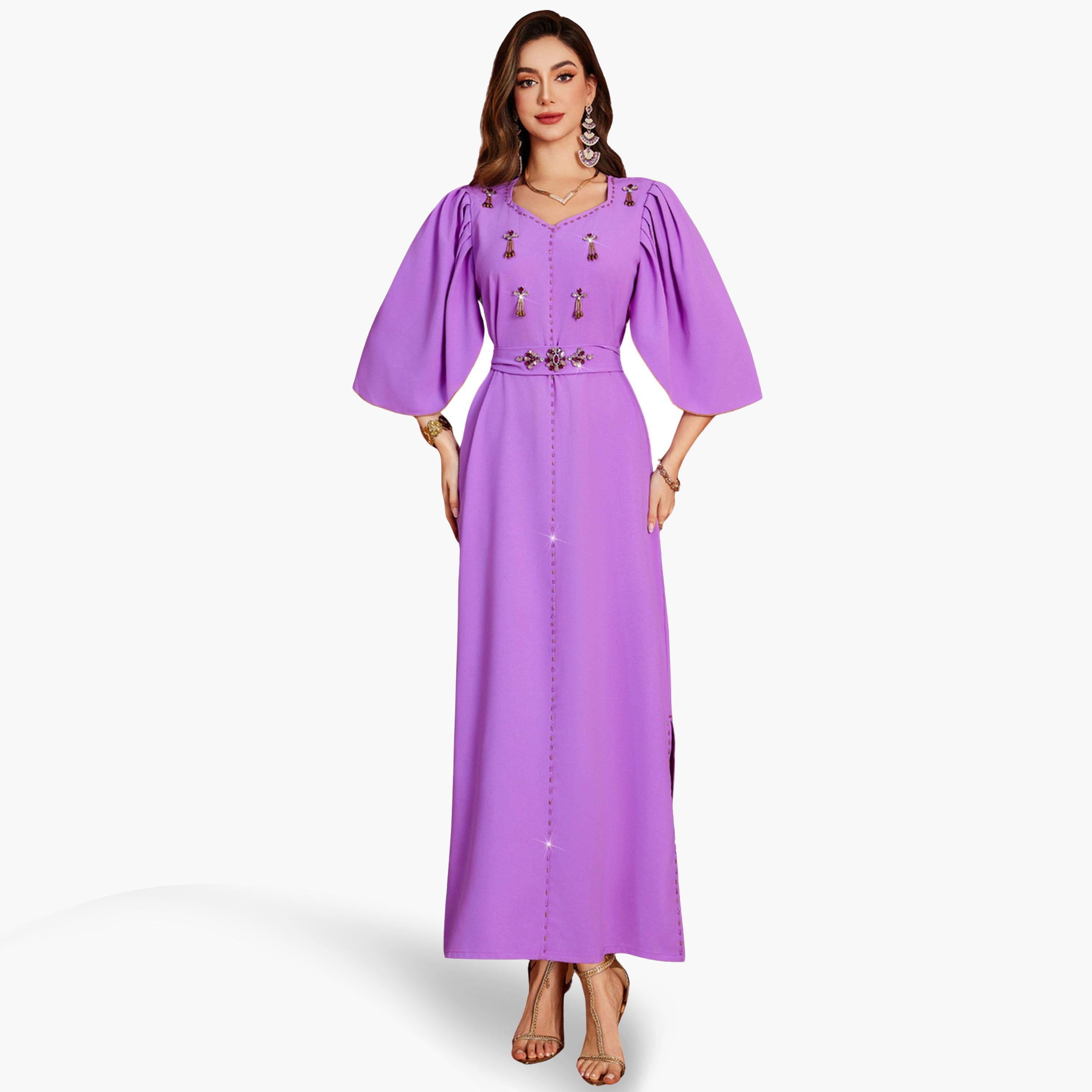 Take Two Women Lilac Rhinestone Embellished Maxi Dress-women-clothing-dresses-image-1