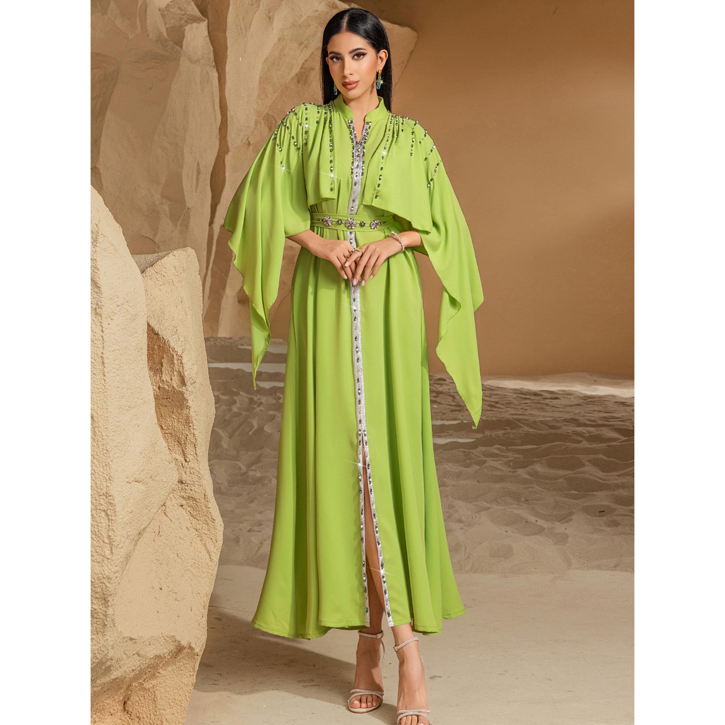 جلابية بياقة ومزينة بالفصوص-women-arabicclothing-jalabiyas-image-2