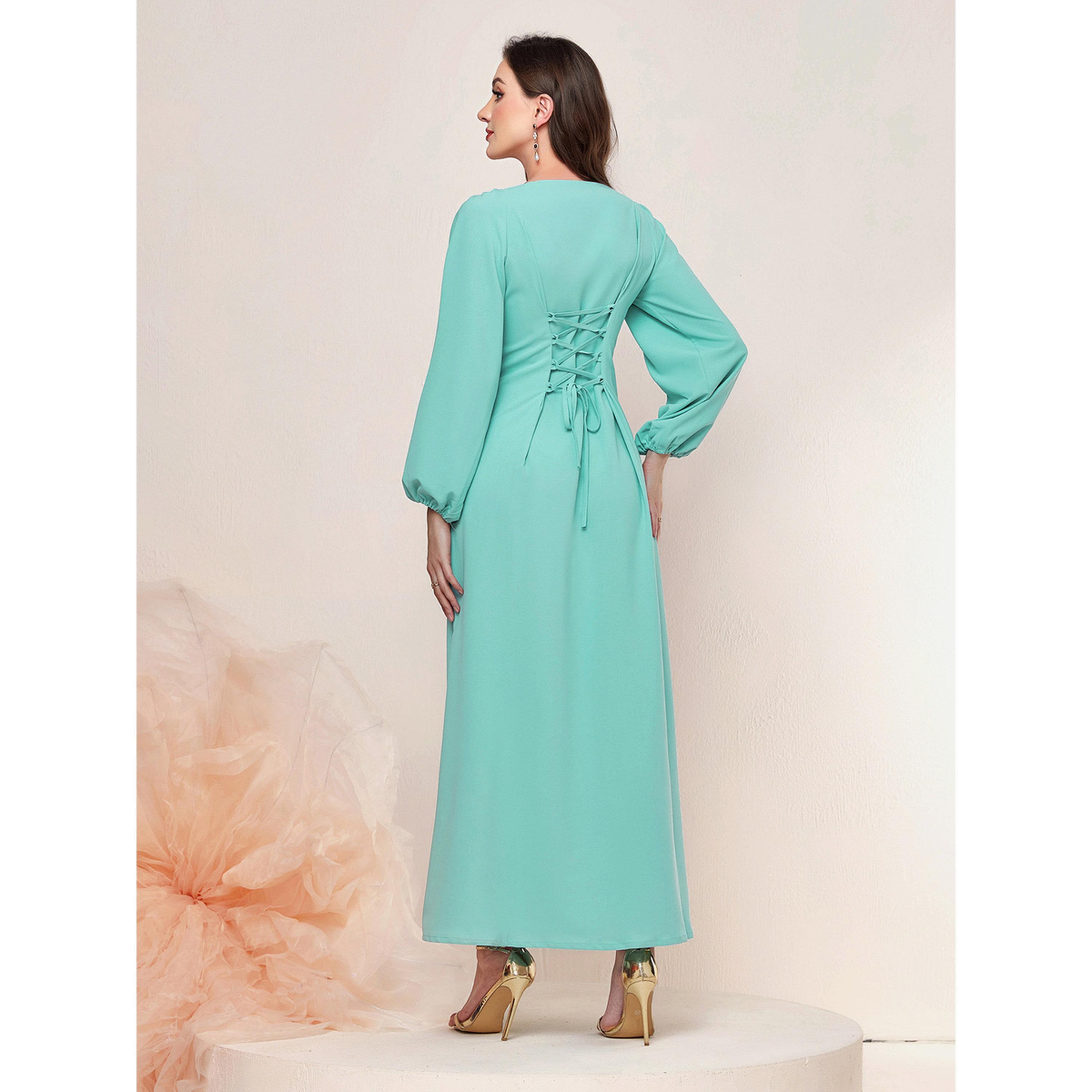 جلابية مزينة بالفصوص وحواف ذهبية-women-arabicclothing-jalabiyas-image-4