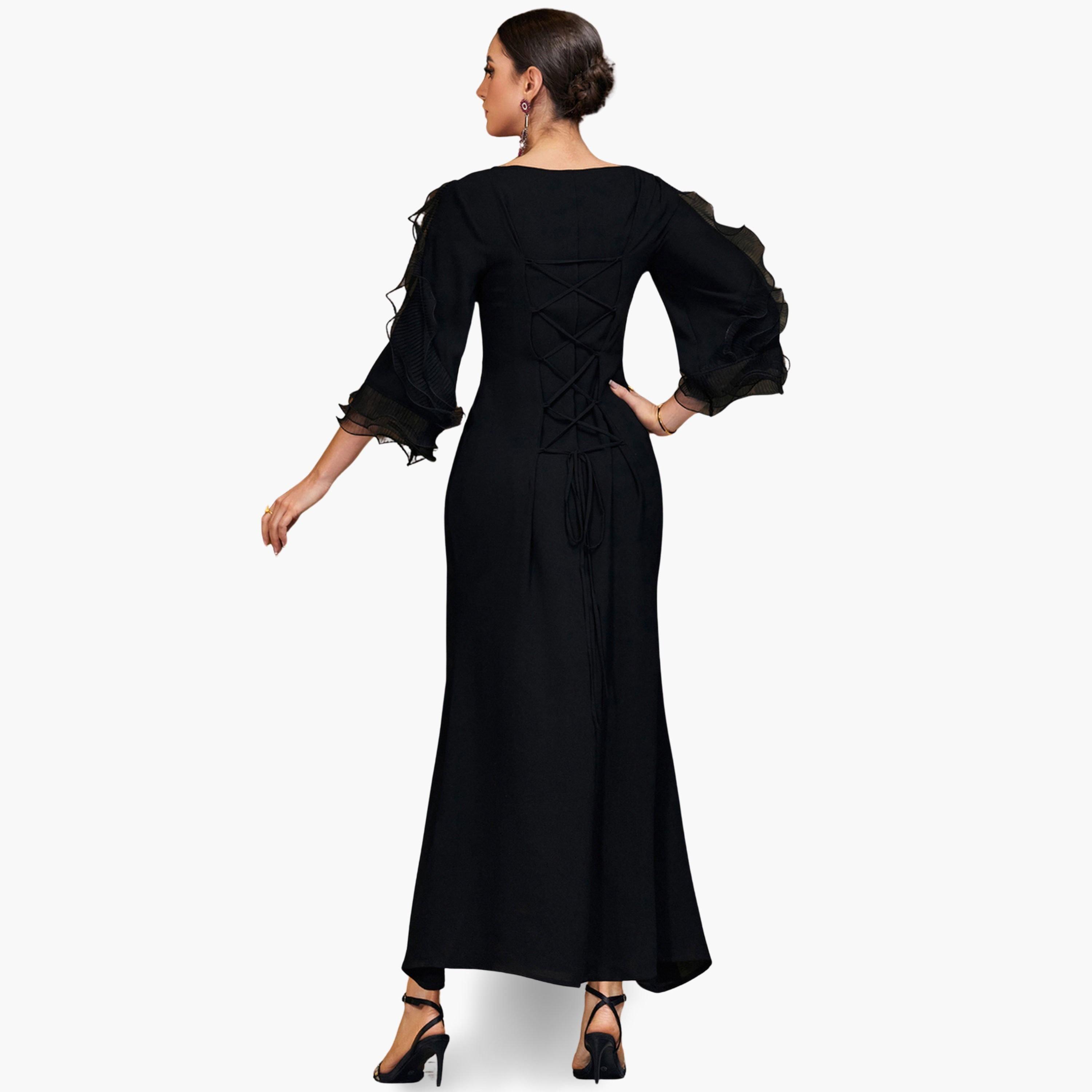 فستان طويل نسائي ضيق مزين بالفصوص-women-clothing-dresses-image-4