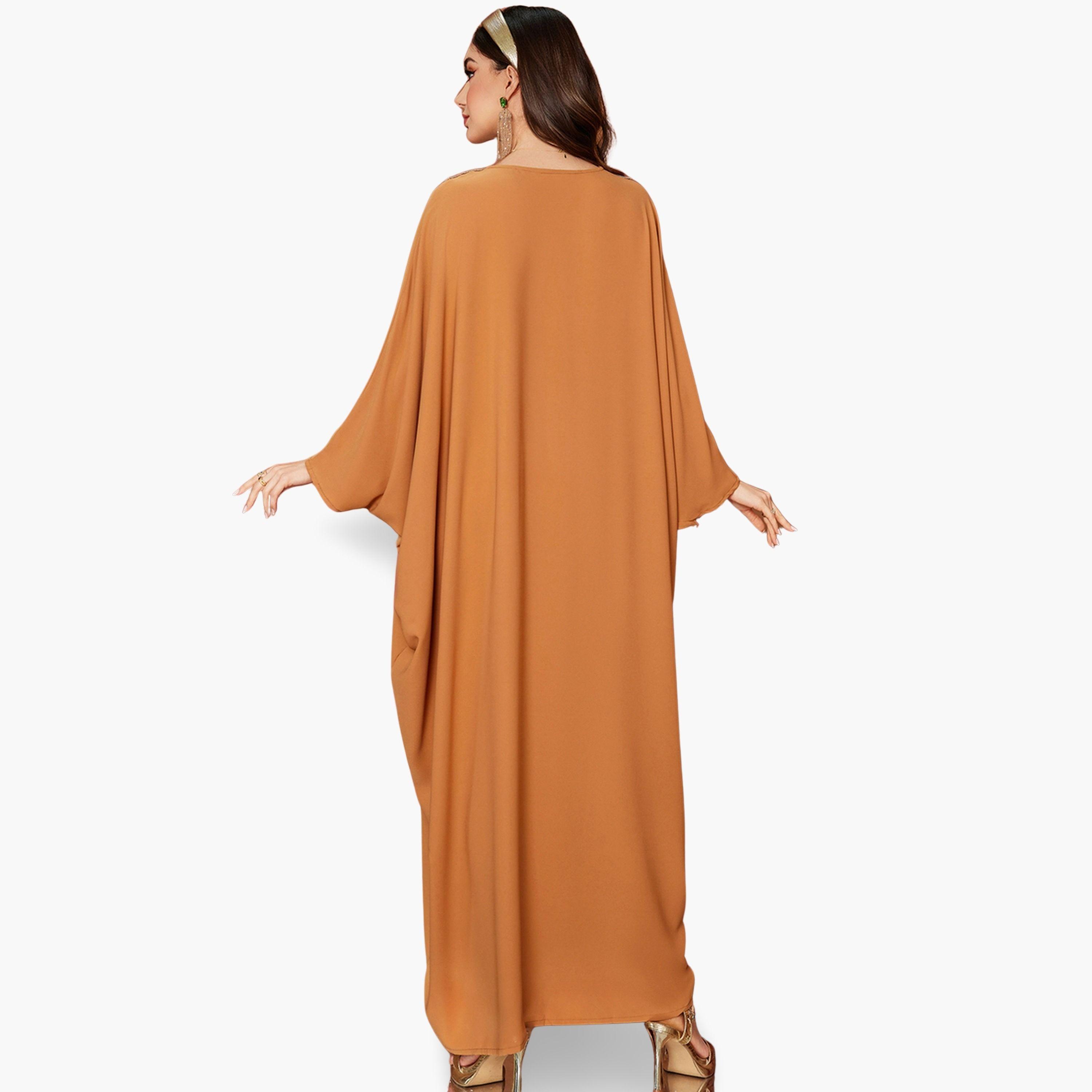 جلابية مزينة برقع زهور-women-arabicclothing-jalabiyas-image-5
