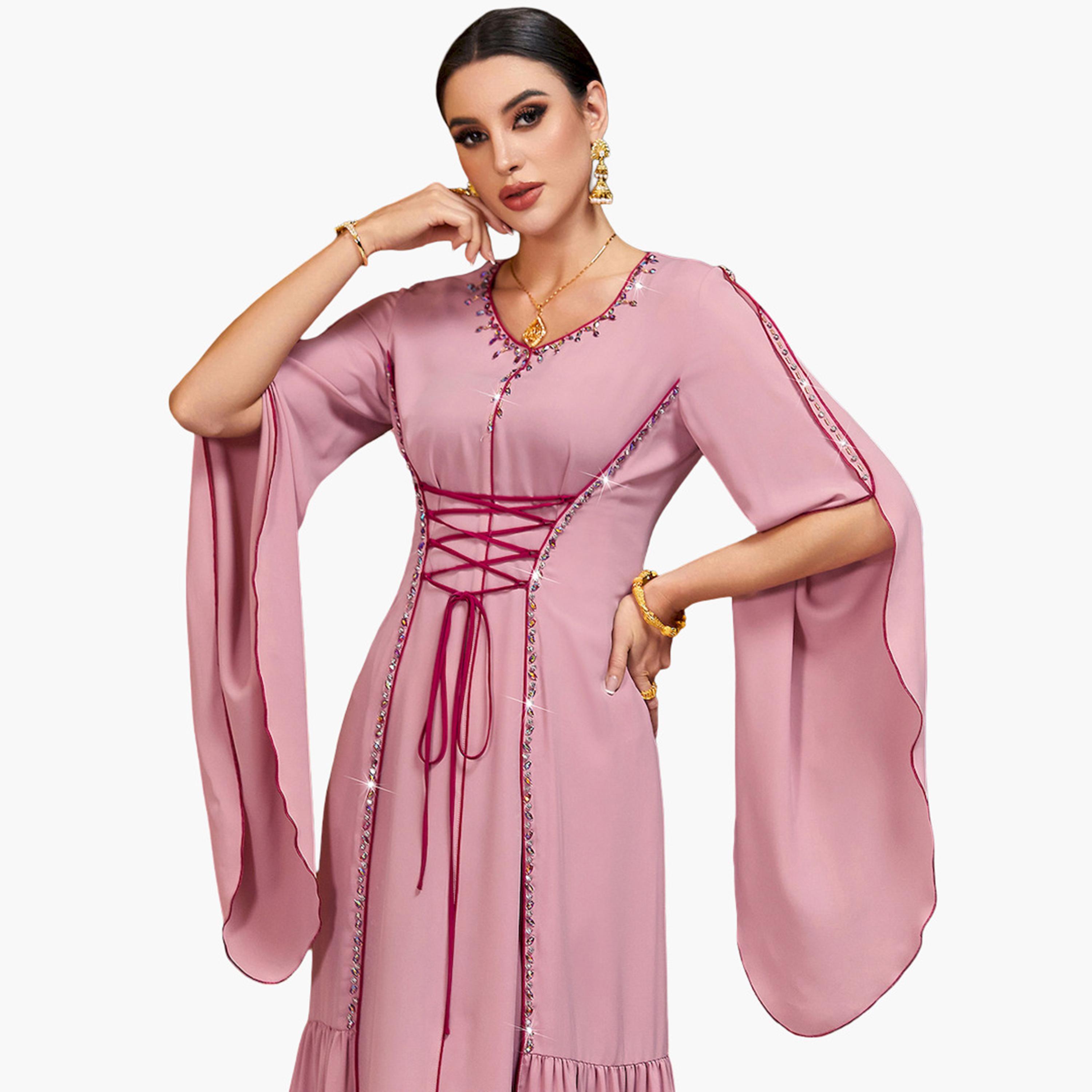 فستان طويل نسائي مزين بالفصوص-women-clothing-dresses-image-4
