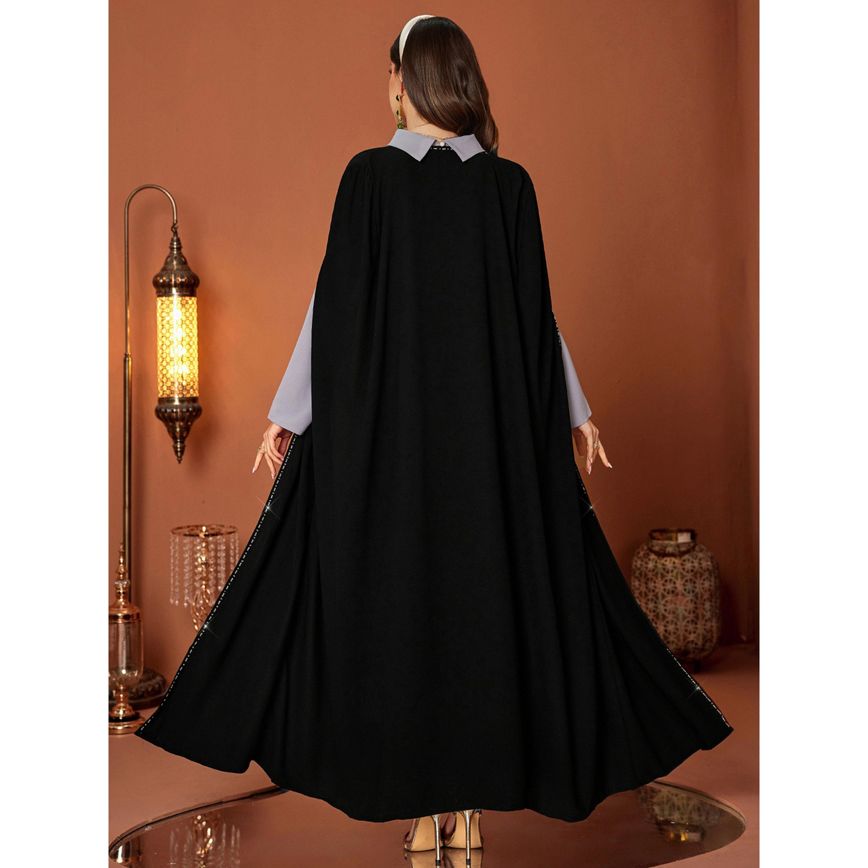 طقم نسائي كيمونو وفستان داخلي مزين بالفصوص-women-arabicclothing-sets-image-4