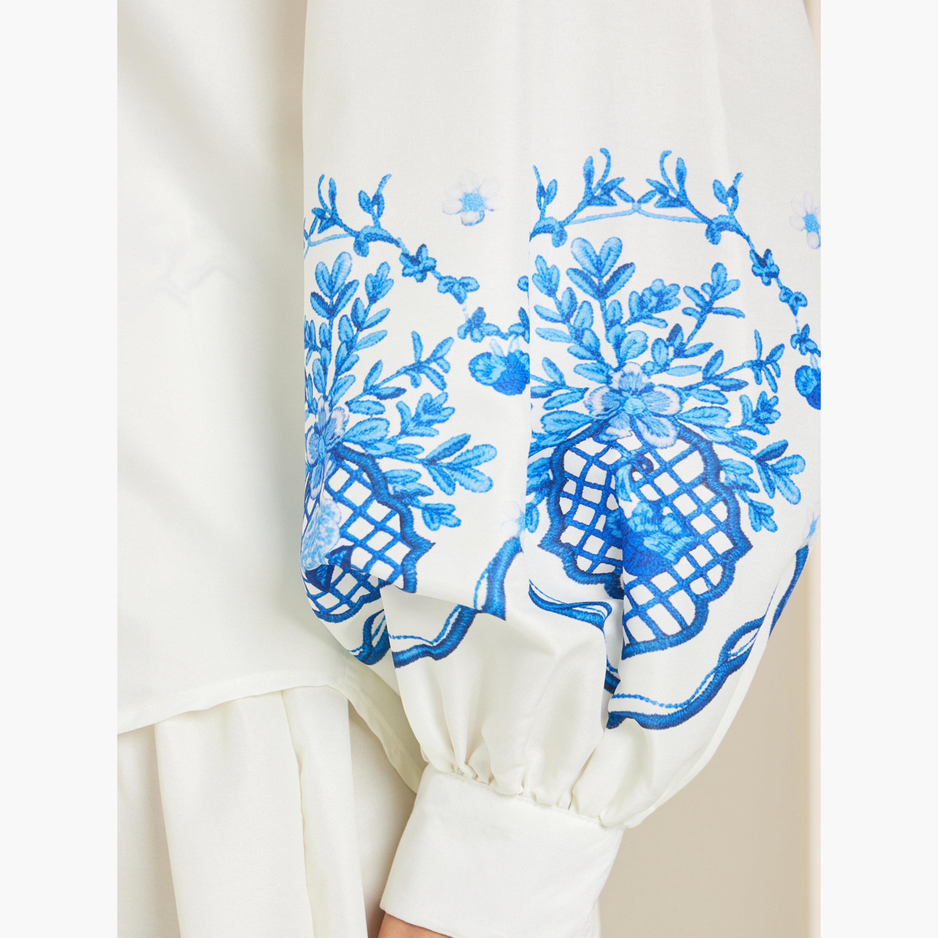 Styli Cream Placement Print Balloon Sleeve Blouse-women-clothing-shirtsandblouses-blouses-image-4