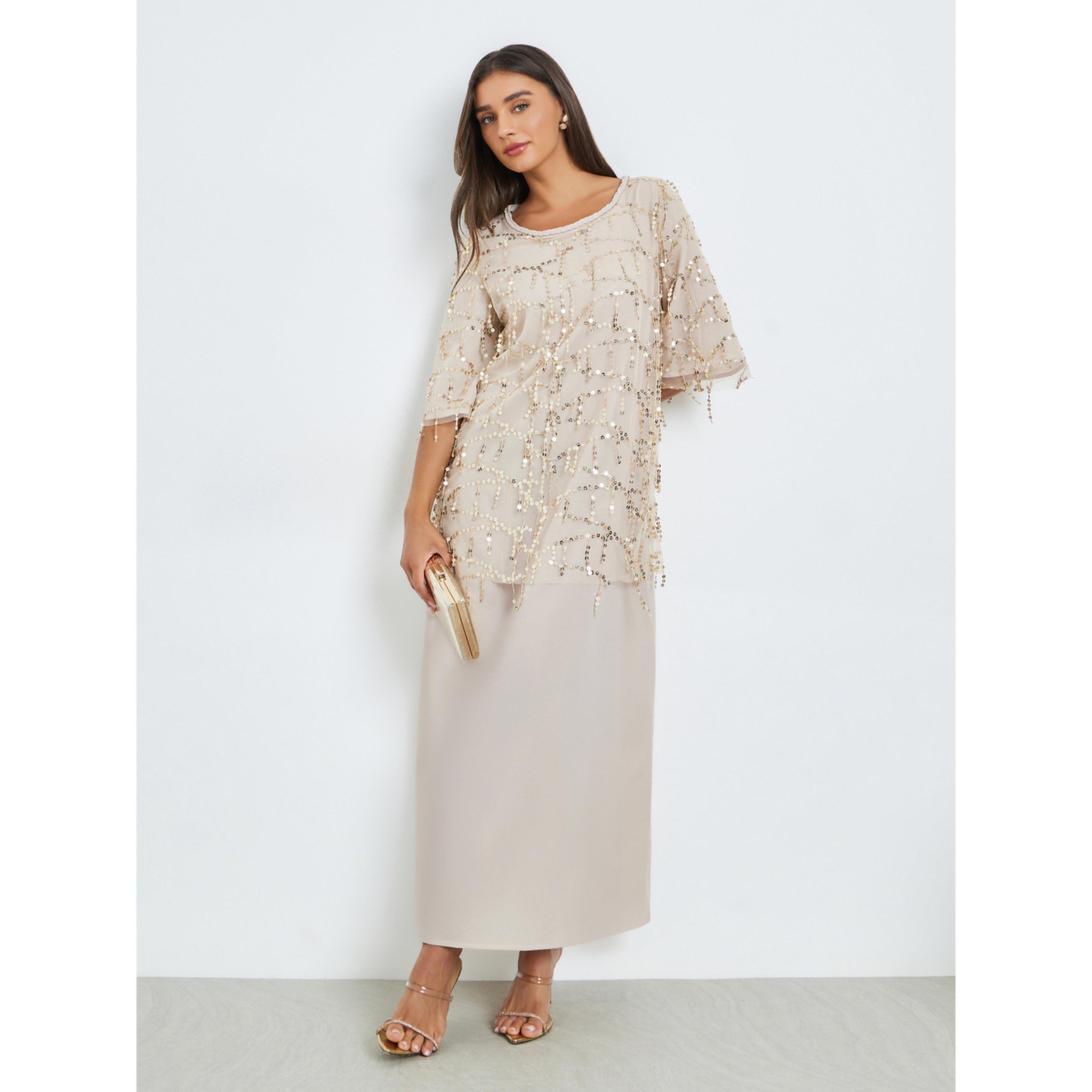 فستان طويل ترتر بحافة واسعة-women-clothing-dresses-image-1