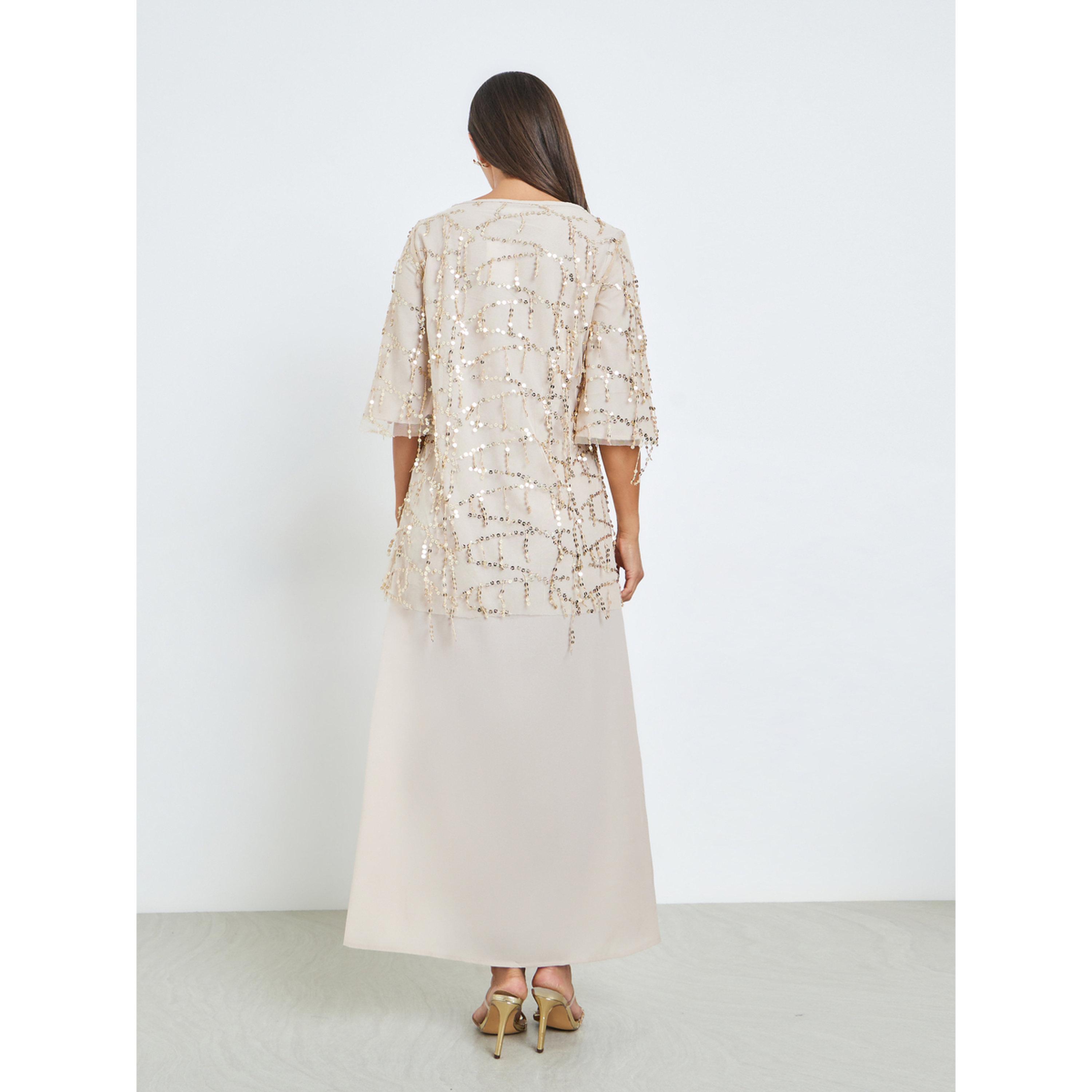 فستان طويل ترتر بحافة واسعة-women-clothing-dresses-image-4