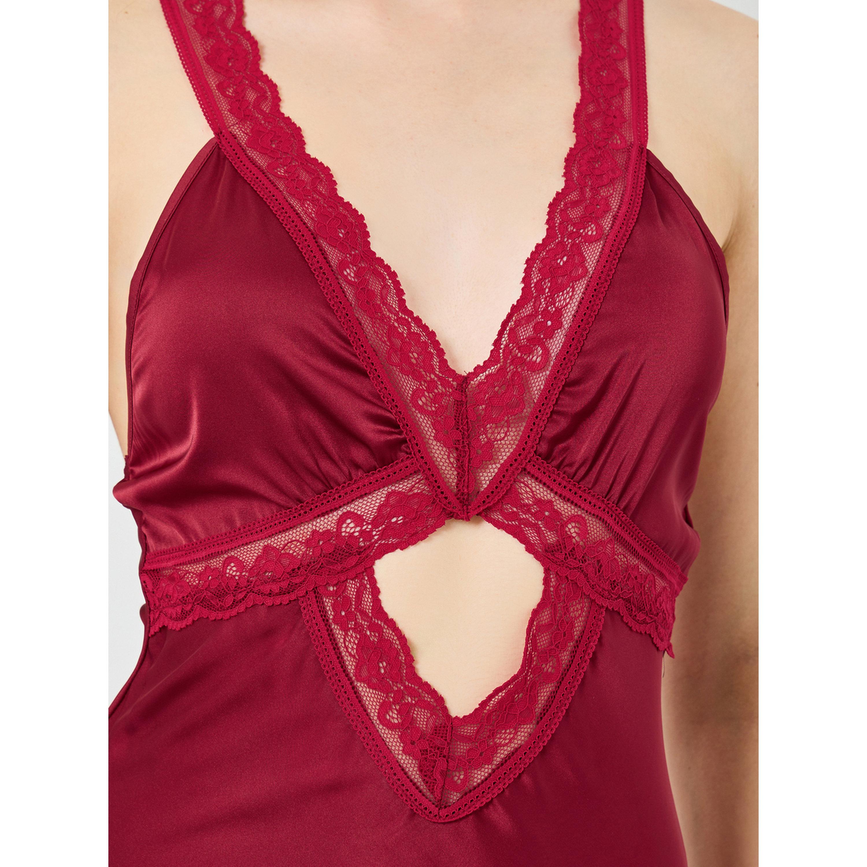 قميص نوم قصير بحواف دانتيل-women-clothing-nightwear-nighties-image-3