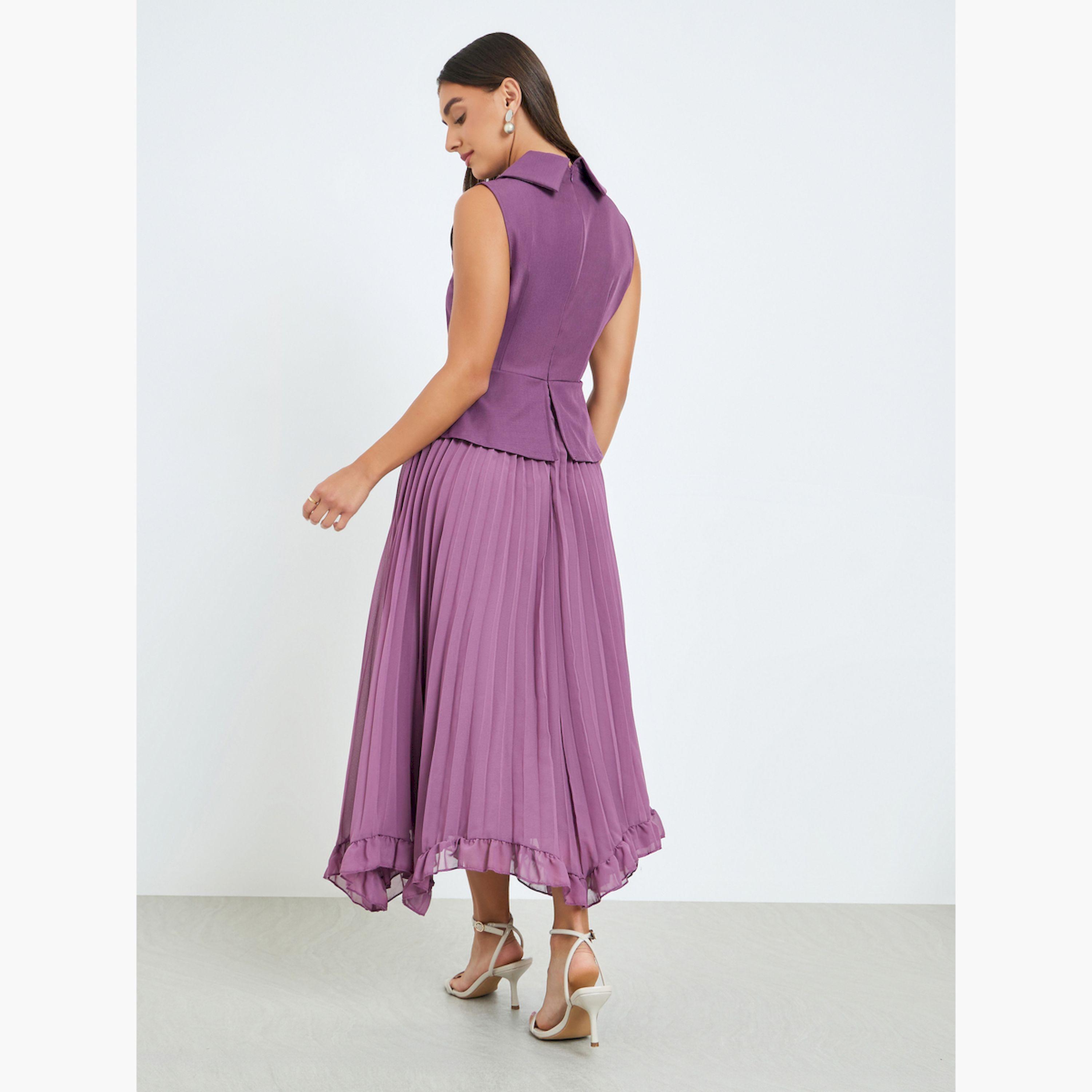 فستان ميدي بنمط بليزر بلا أكمام-women-clothing-dresses-image-3