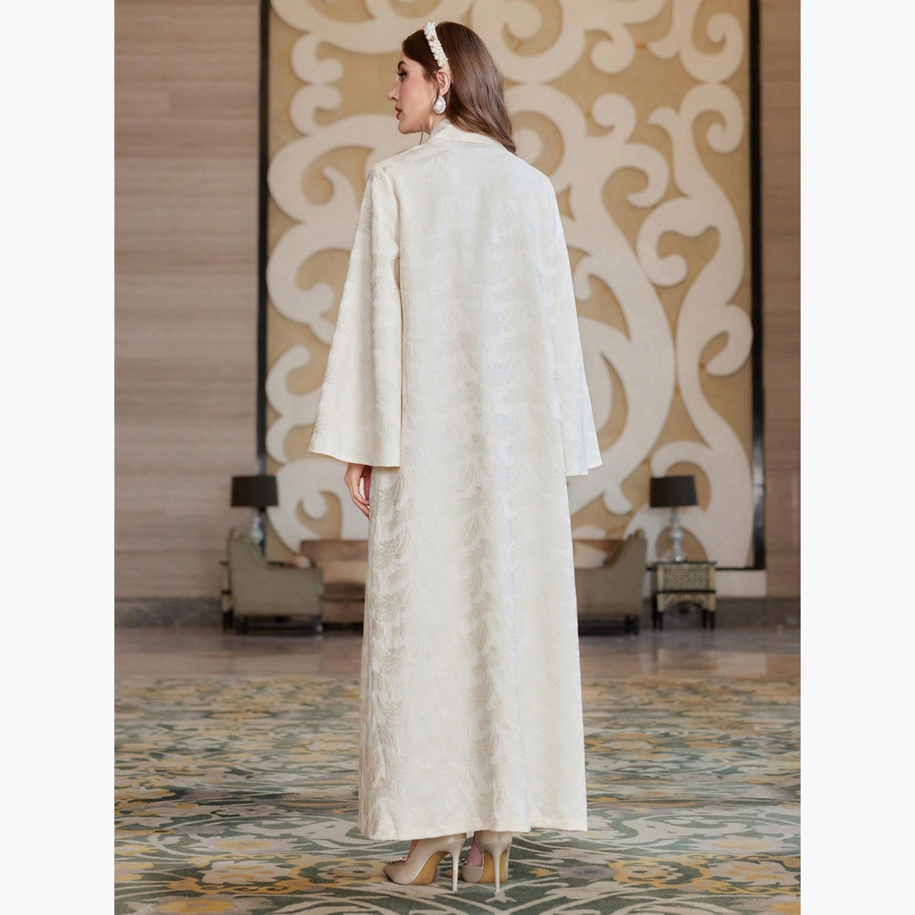 Take Two Women Front Open Jacquard Abaya-women-arabicclothing-abayas-image-5