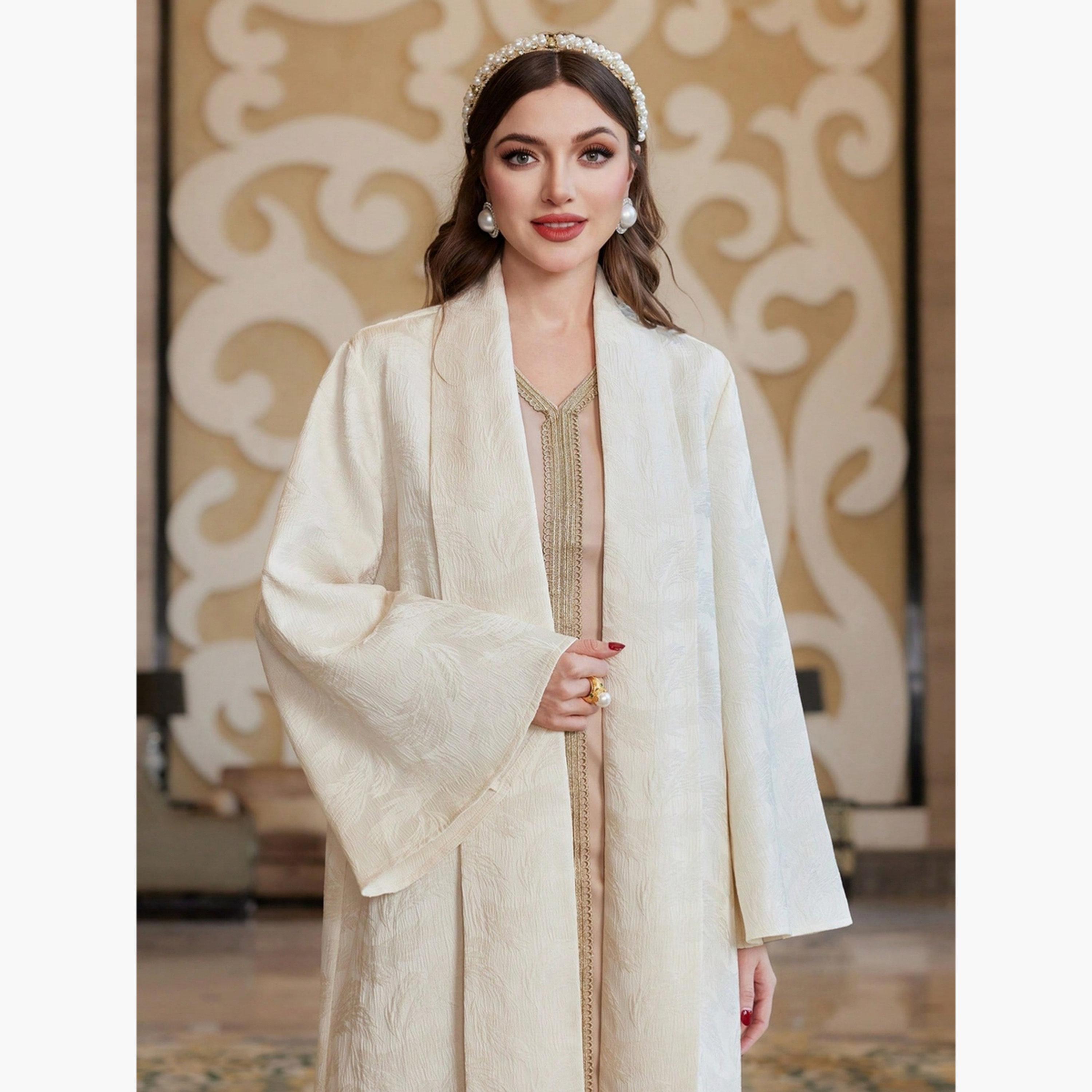 Take Two Women Front Open Jacquard Abaya-women-arabicclothing-abayas-image-6