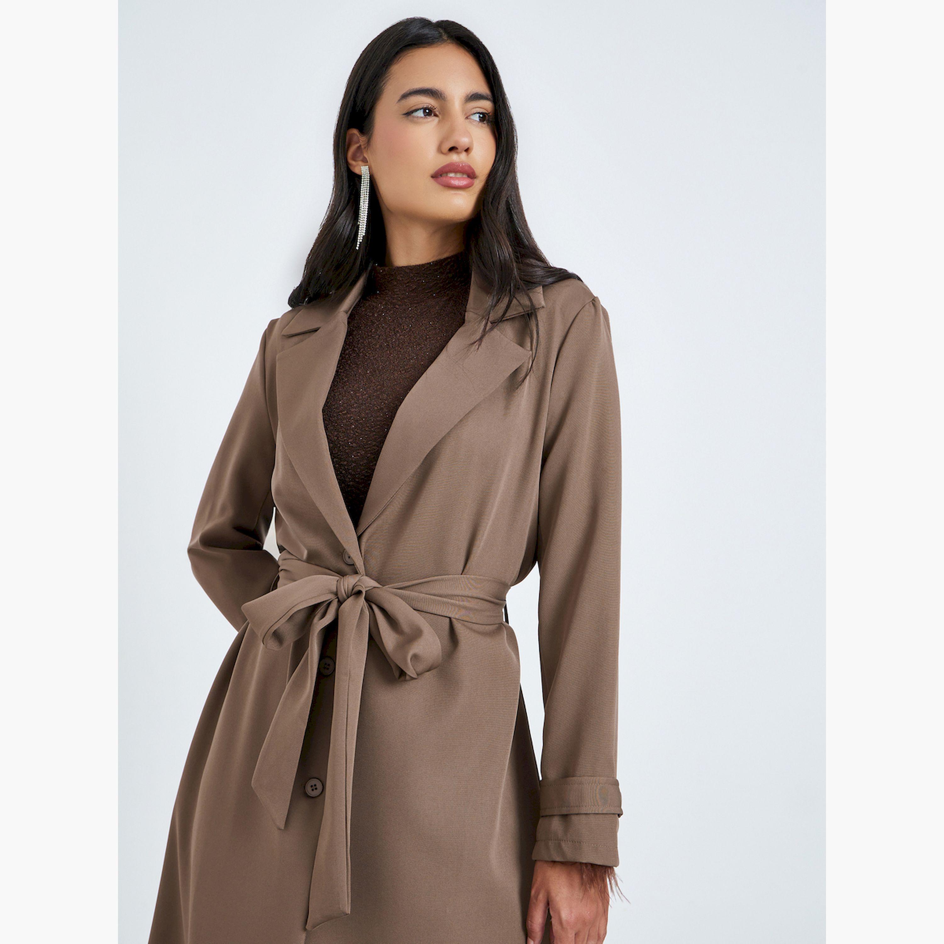 كيمونو بحزام وقصة عادية-women-clothing-coatsandjackets-coats-image-2