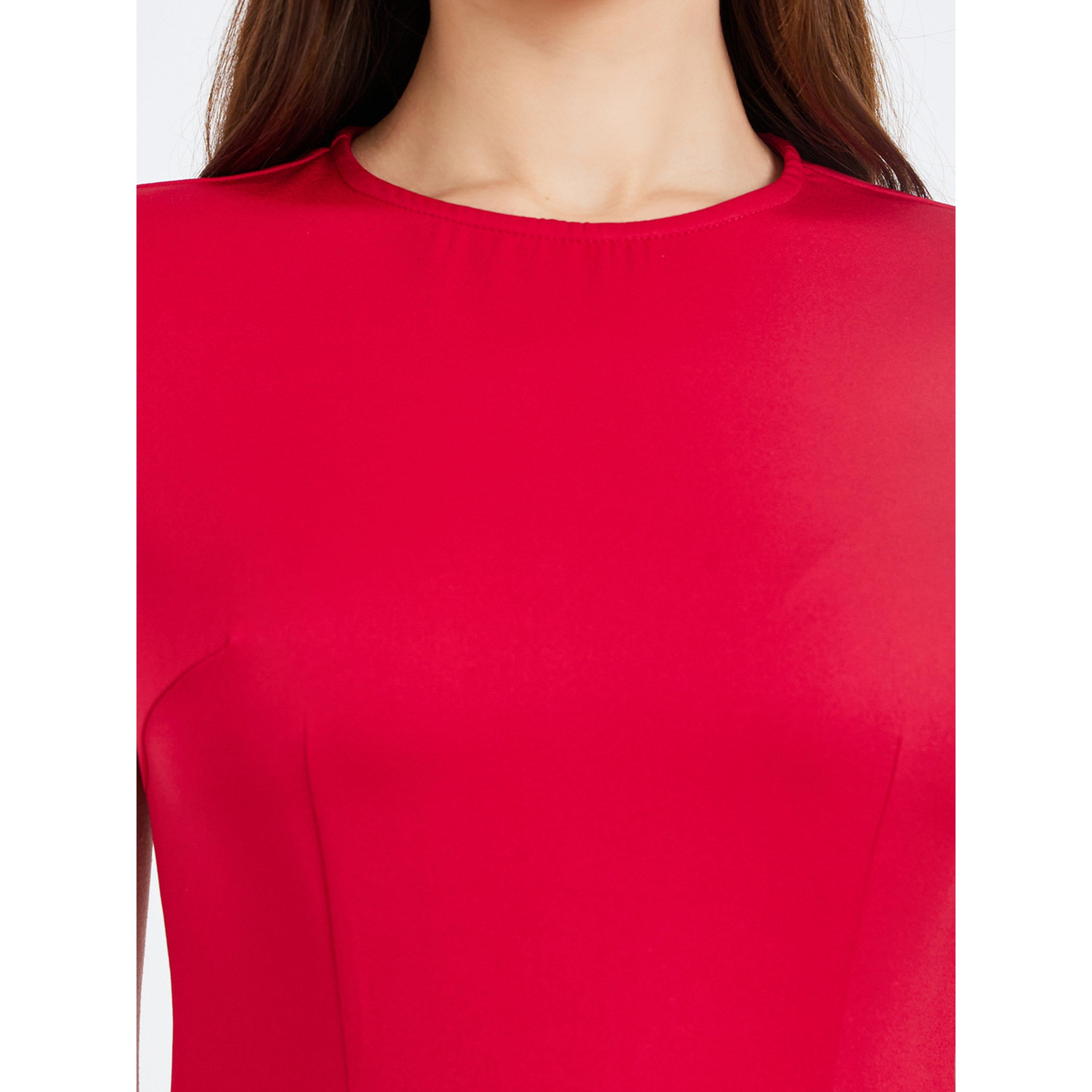 فستان ميدي بأكمام قصيرة وتصميم مريح-women-clothing-dresses-image-5