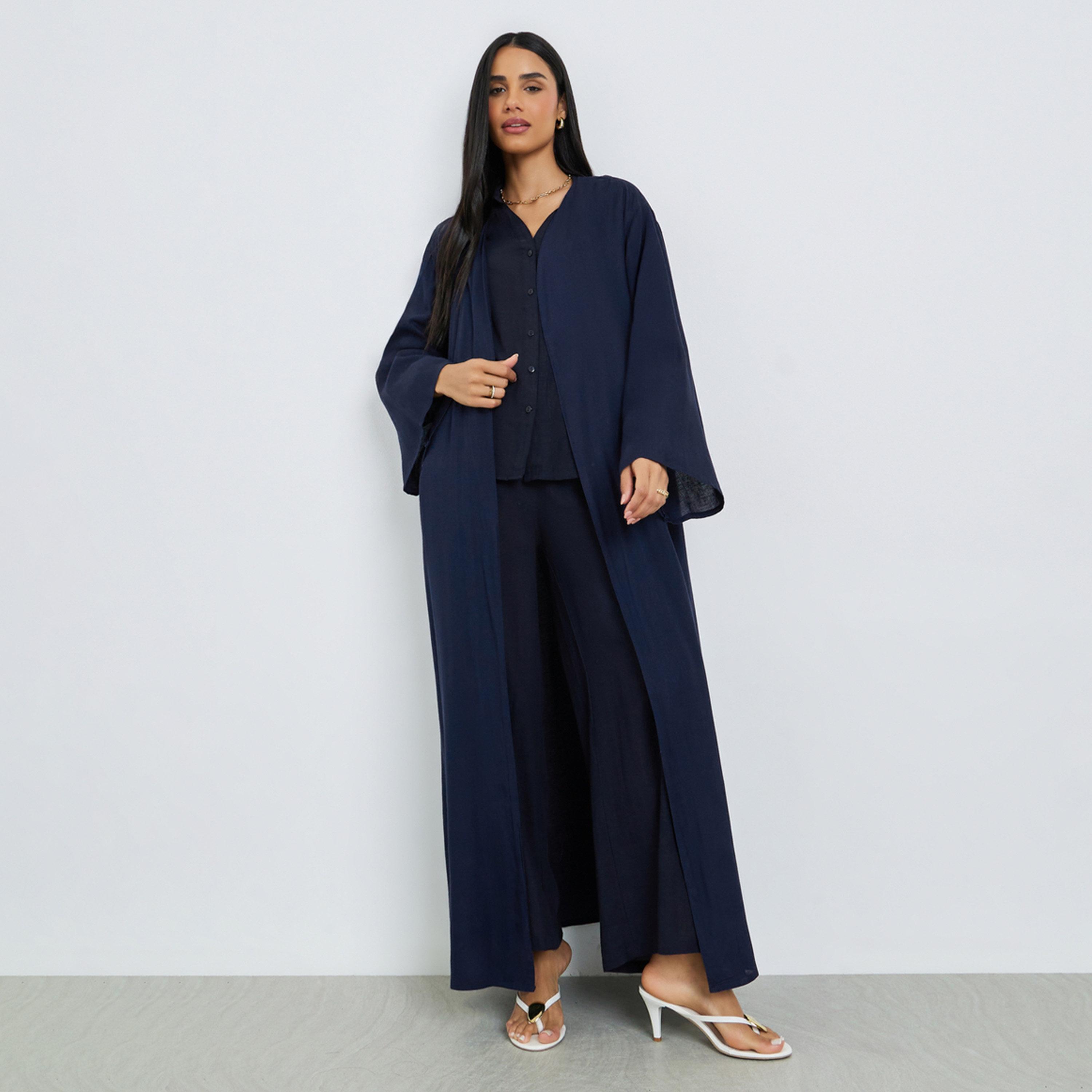 كيمونو مفتوح من الأمام بقصة عادية-women-clothing-cardigansandjumpers-cardigans-image-1