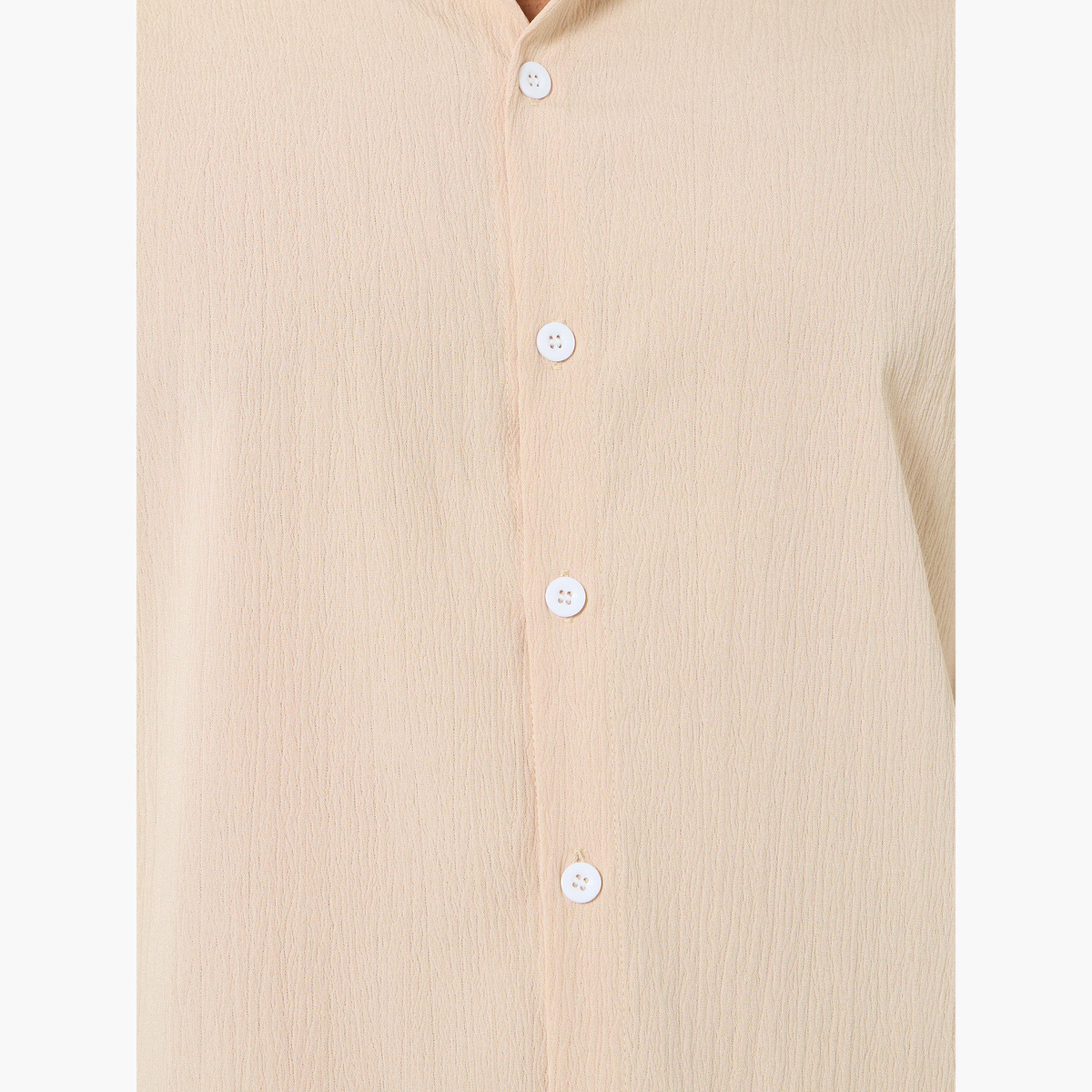 Take Two Men Solid Stand Collar Shirt and Pants Co-Ords-men-clothing-coordsets-image-5