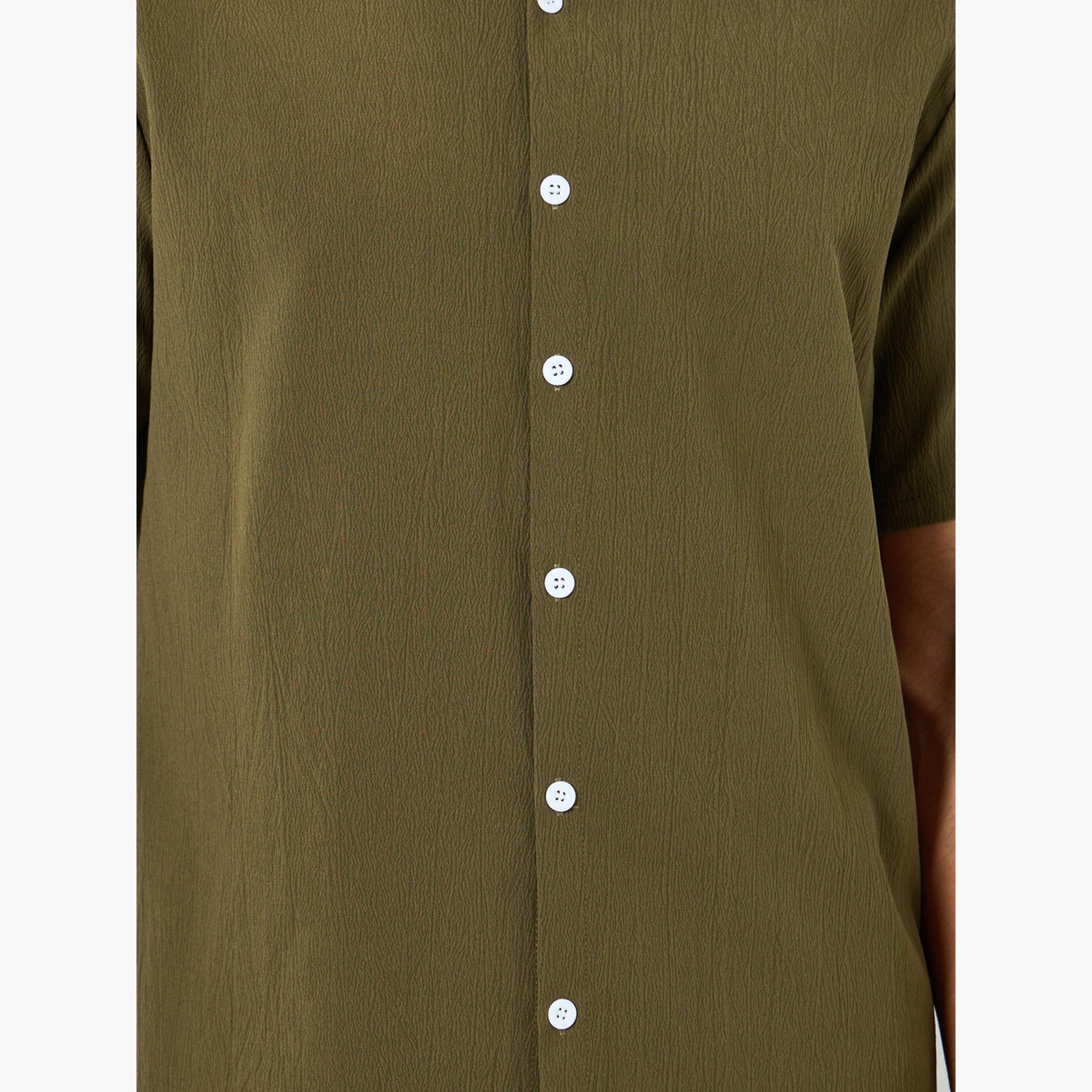 طقم قميص سادة بياقة قائمة وبنطال للرجال-men-clothing-coordsets-image-5