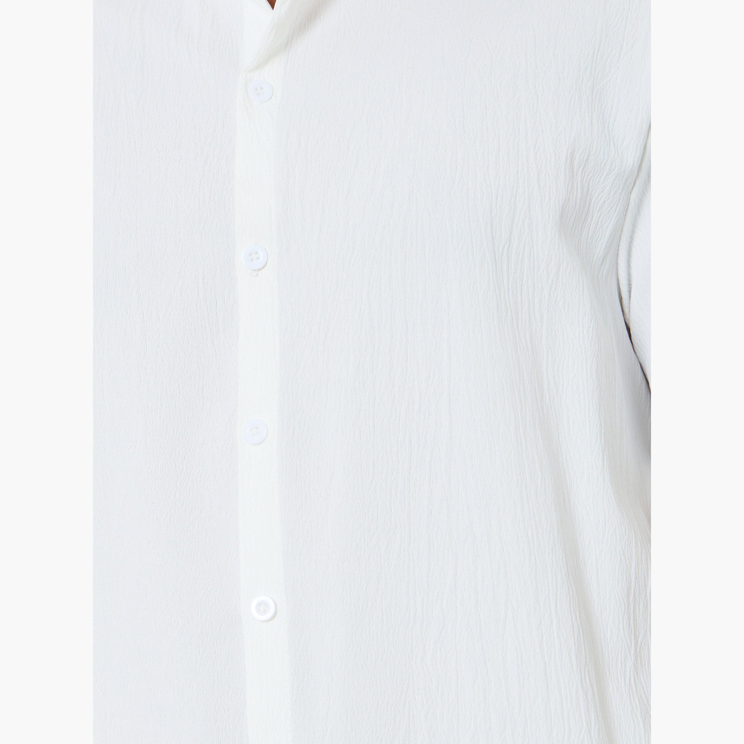 Take Two Men Solid Stand Collar Shirt and Pants Co-Ords-men-clothing-coordsets-image-5